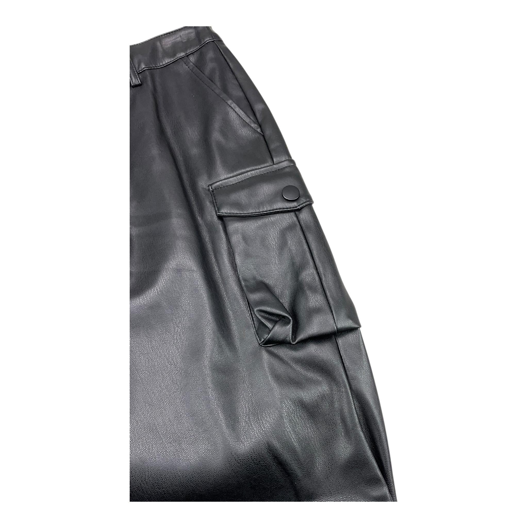 MOSCHINO pantalone tinta unita in ecopelle Nero per Bambina 242GJ2154 NERO MOSCHINO