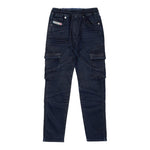 DIESEL pantalone tinta unita con elastico in vita Blu per Bambino J01659 BLU DIESEL