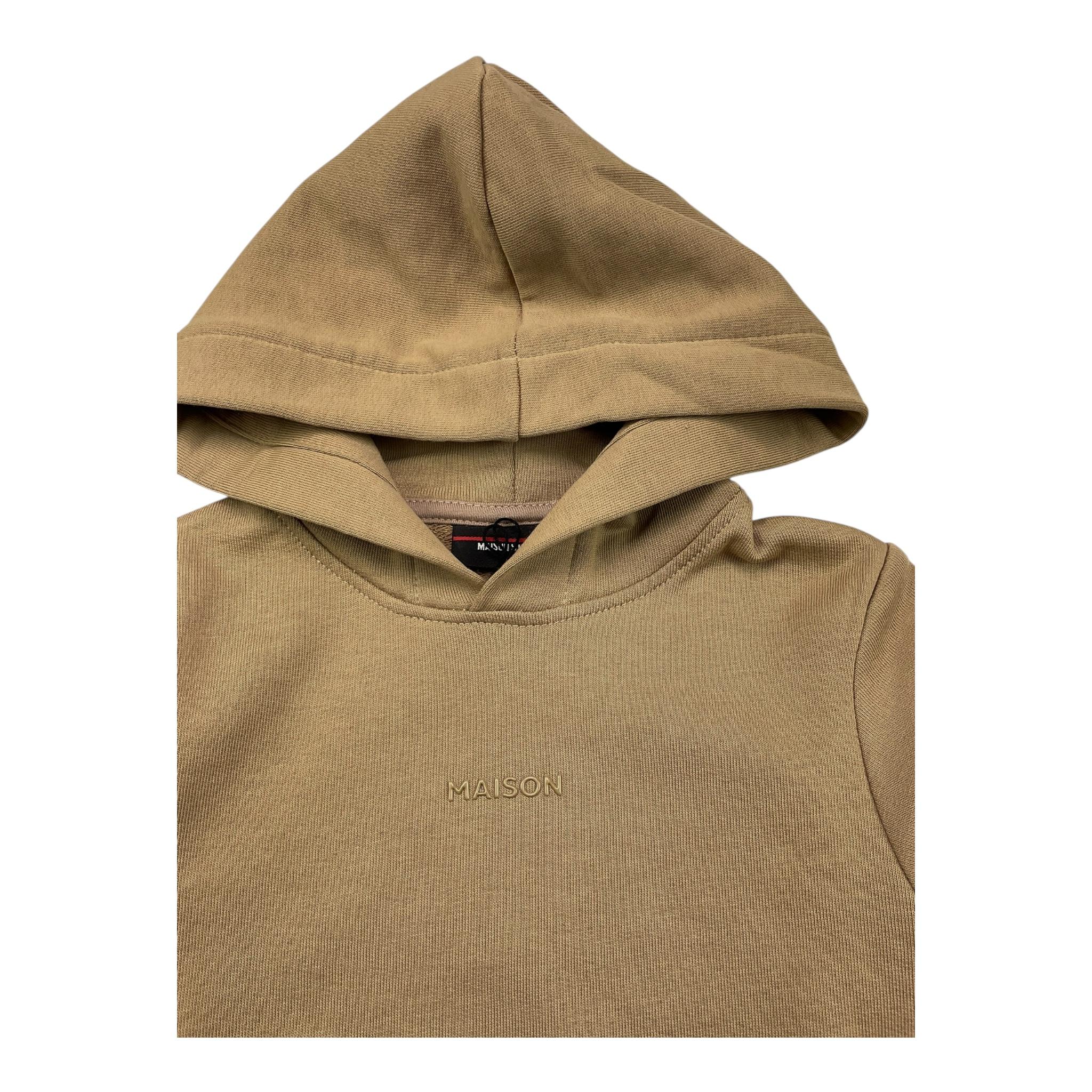 MAISON 9 PARIS felpa chiusa con cappuccio tinta unita con logo Biscotto per Neonato F70049N BISCOTTO MAISON 9 PARIS