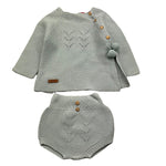 CND completo 2 pezzi maglia-culotte tinta unita Azzurro per Neonato 928485 AZZURRO CND