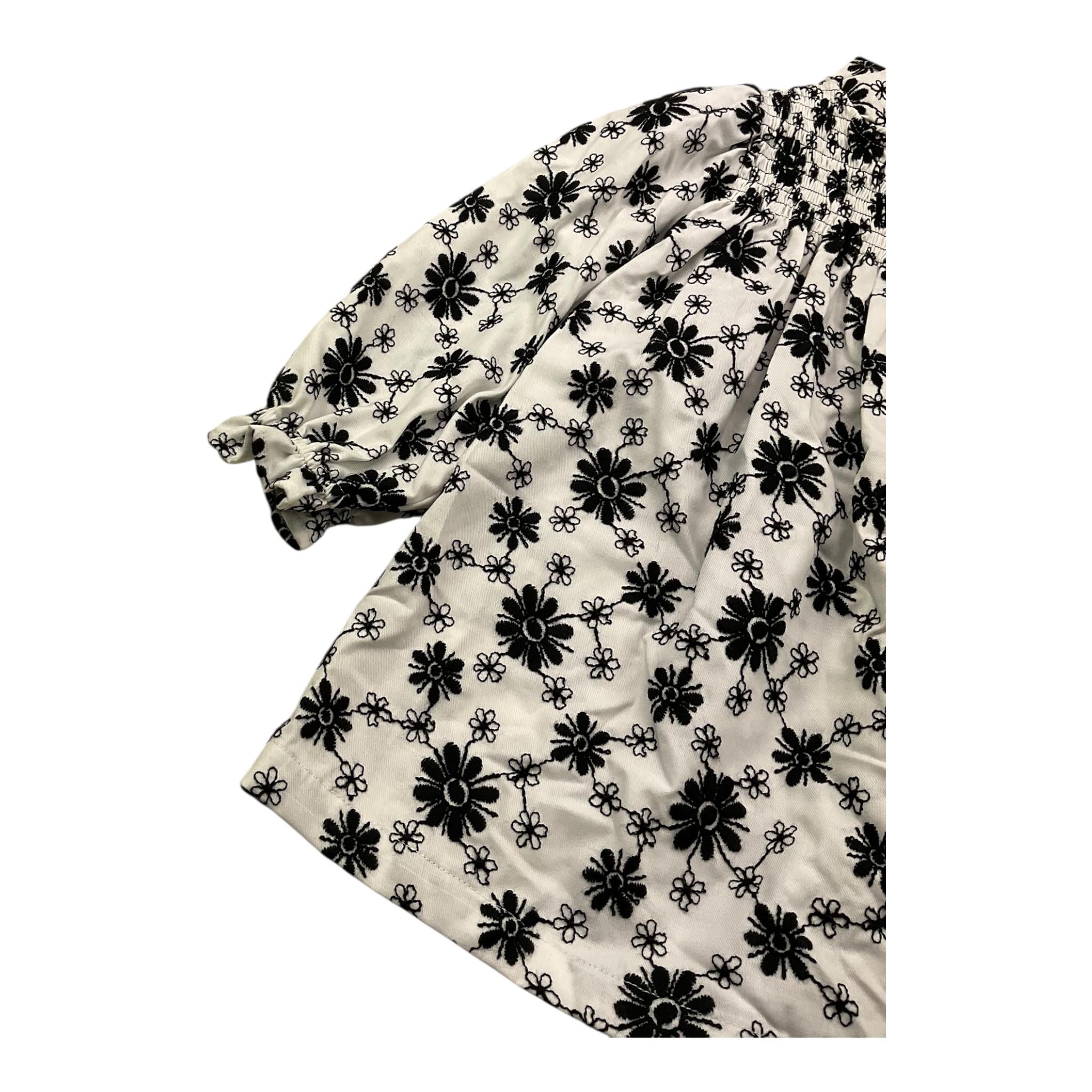 PICCOLA LUDO abito manica lunga tinta unita fantasia floreale Bianco per Neonata BS9WB0344N BIANCO PICCOLA LUDO