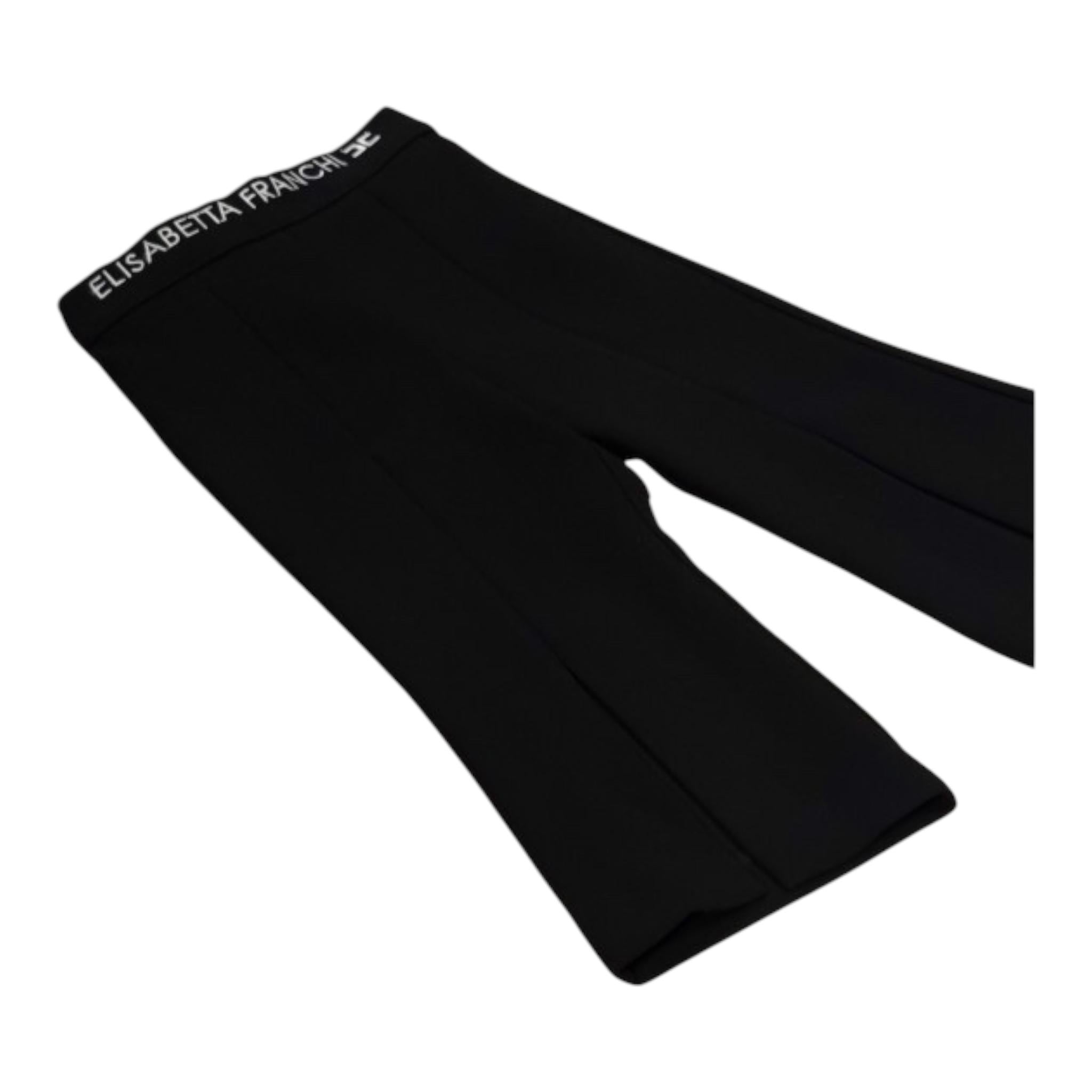 ELISABETTA FRANCHI pantalone tinta unita modello palazzo Nero per Bambina EGPA074 NERO ELISABETTA FRANCHI