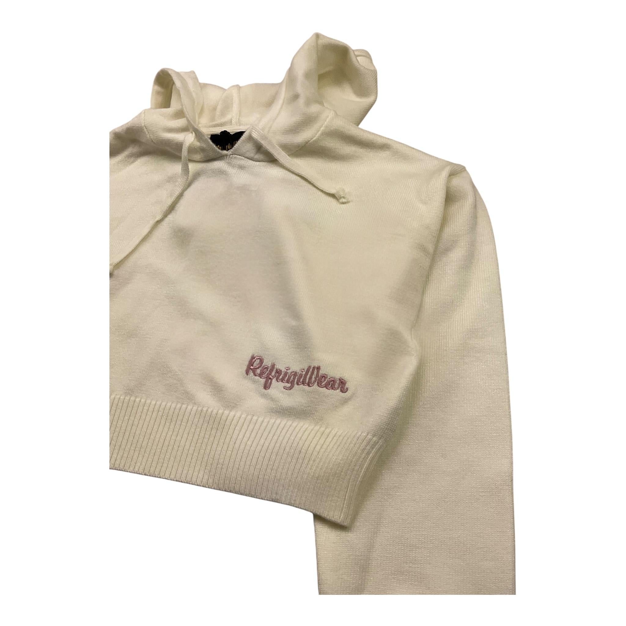 REFRIGIWEAR maglia crop tinta unita con cappuccio Panna per Bambina RWG154 PANNA REFRIGIWEAR