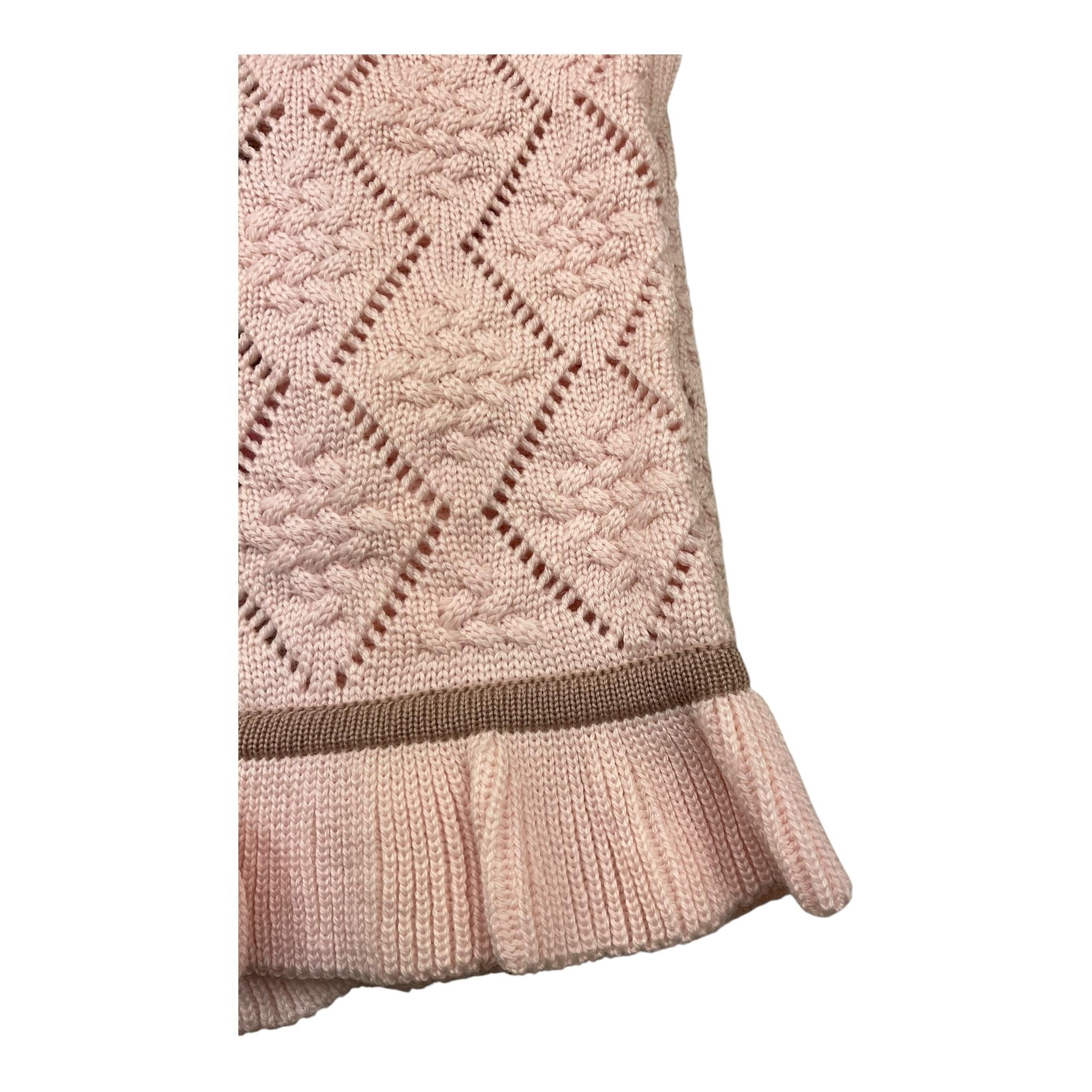 COLORI CHIARI coperta tinta unita con ricami Rosa per Neonata FF777194 ROSA COLORI CHIARI