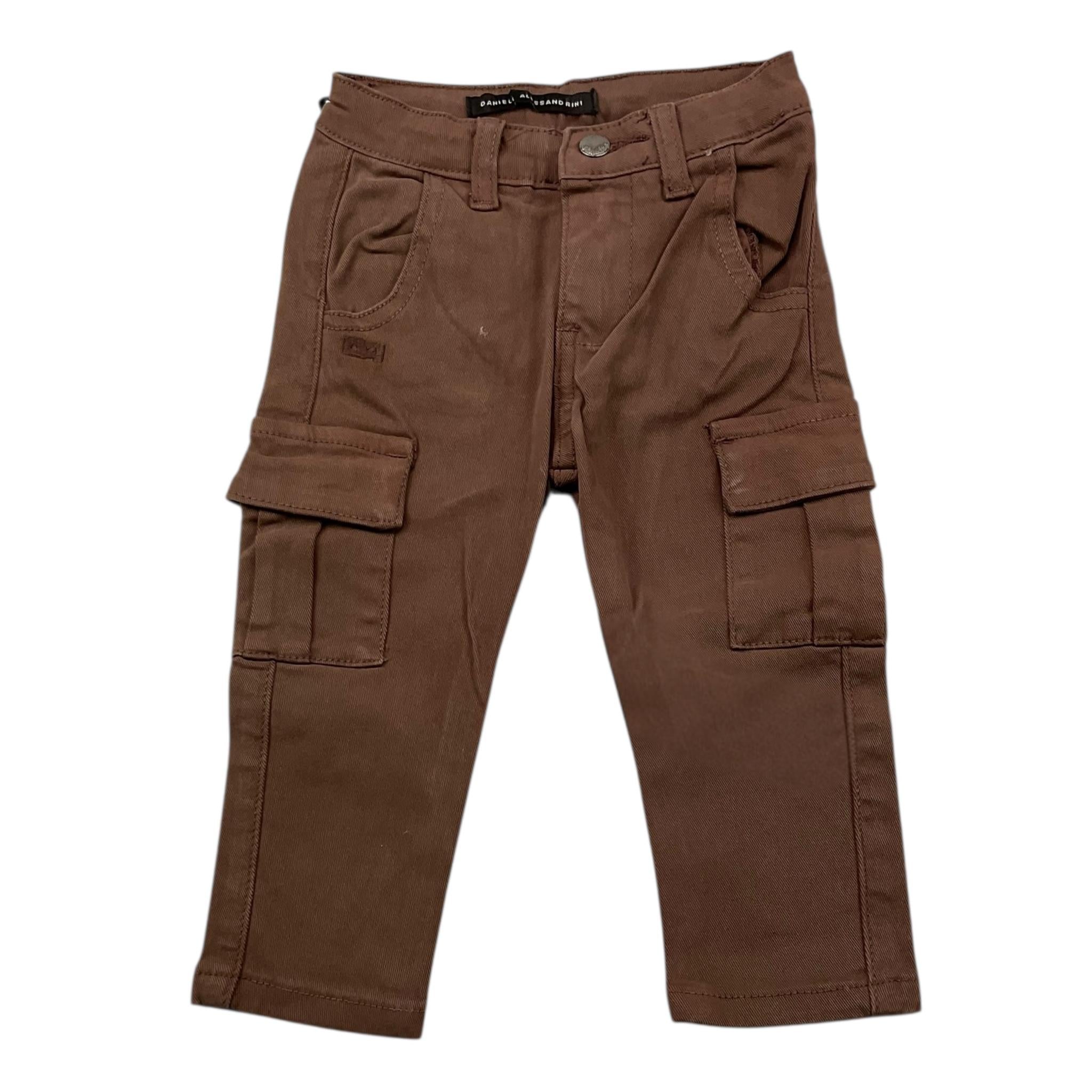 DANIELE ALESSANDRINI jeans tinta unita con girovita regolabile Marrone per Neonato 1291P00023X MARRONE DANIELE ALESSANDRINI
