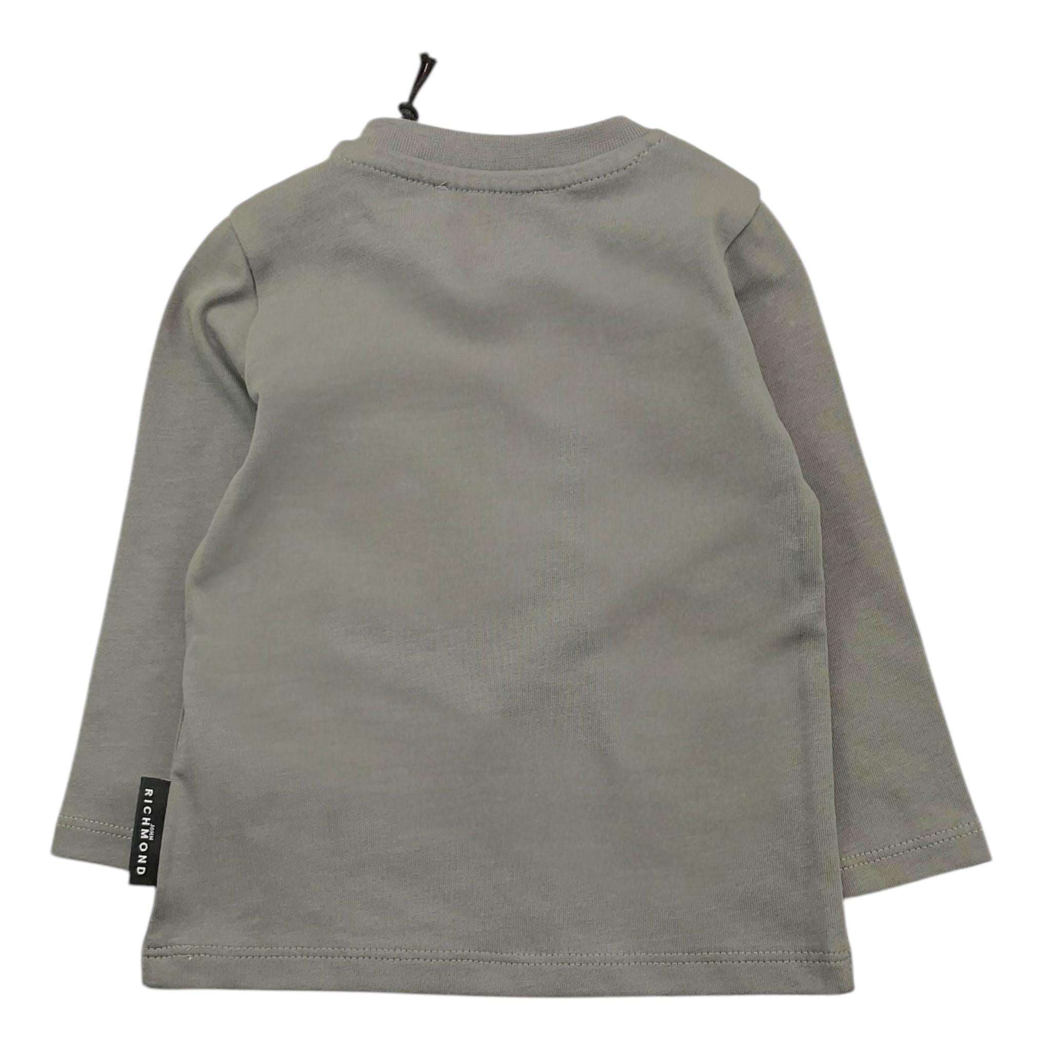 JOHN RICHMOND shirt girocollo tinta unita con stampa logo Grigio per Neonato RIA25004TS GRIGIO JOHN RICHMOND