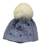 MARLU' cappello tinta unita con pon pon Azzurro per Neonato IG5271 AZZURRO MARLU'