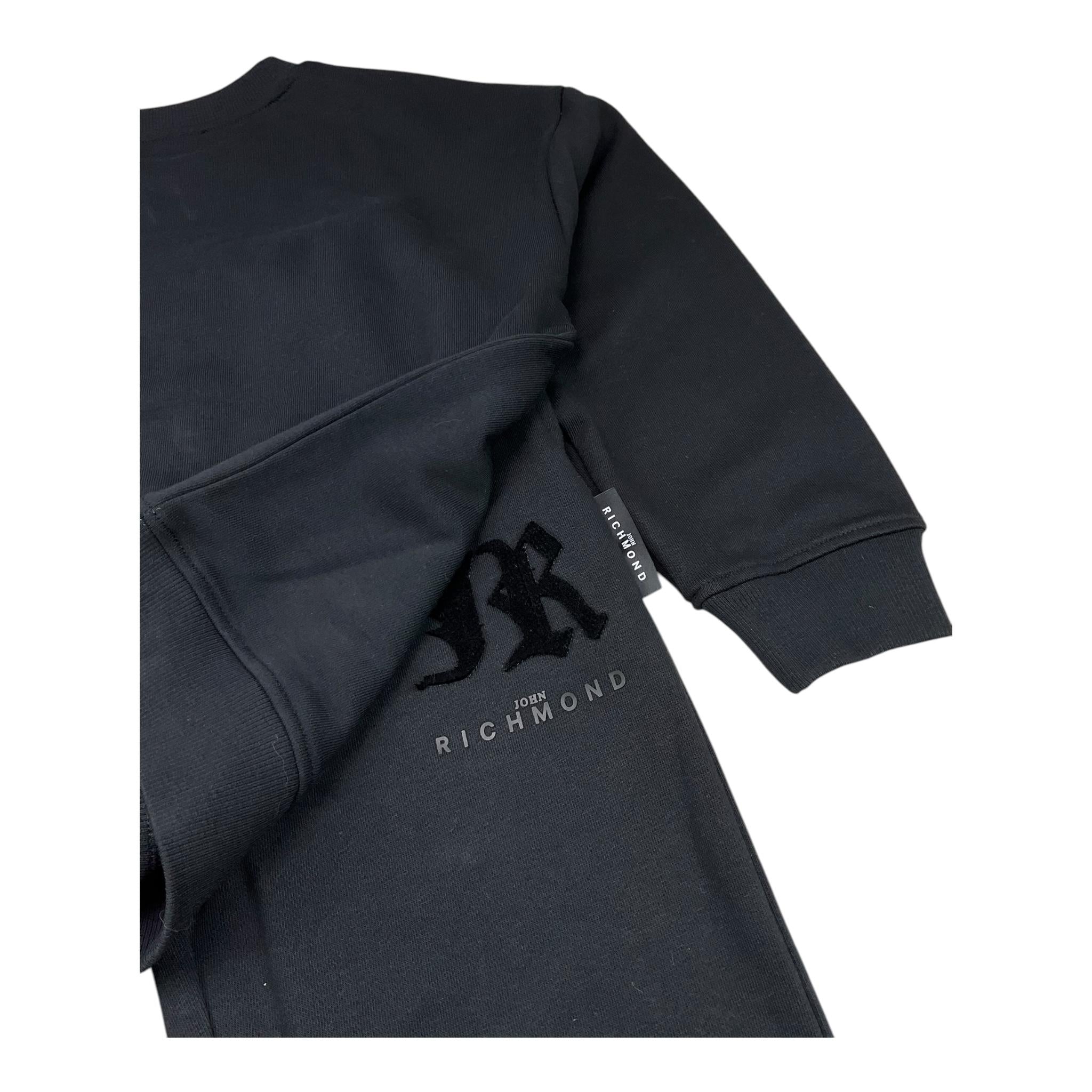 JOHN RICHMOND completo 2 pezzi felpa-pantalone tinta unita Nero per Bambina RBA25002CF NERO JOHN RICHMOND