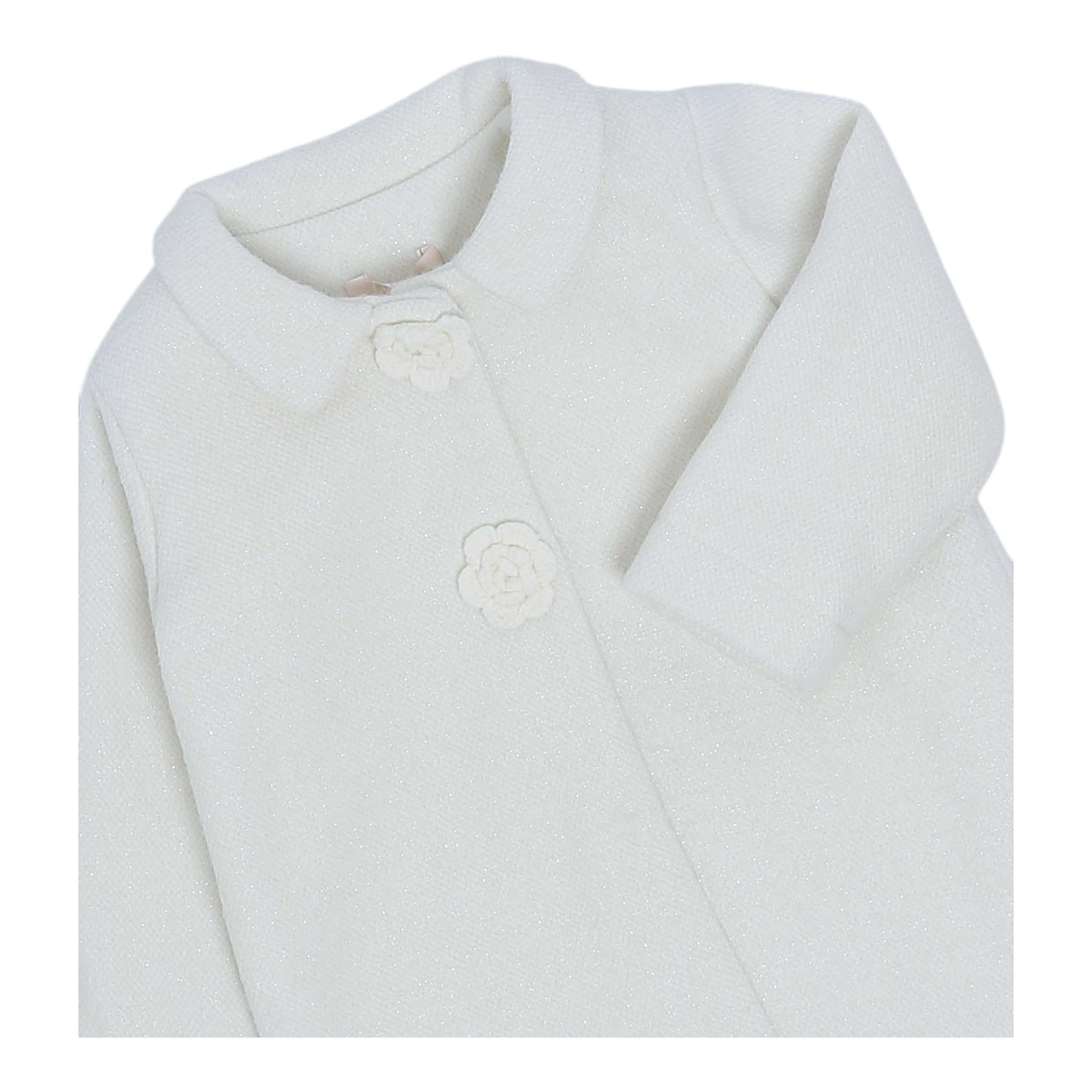 LIU JO cappotto tinta unita con ricami Panna per Neonata HF4016 PANNA LIU JO