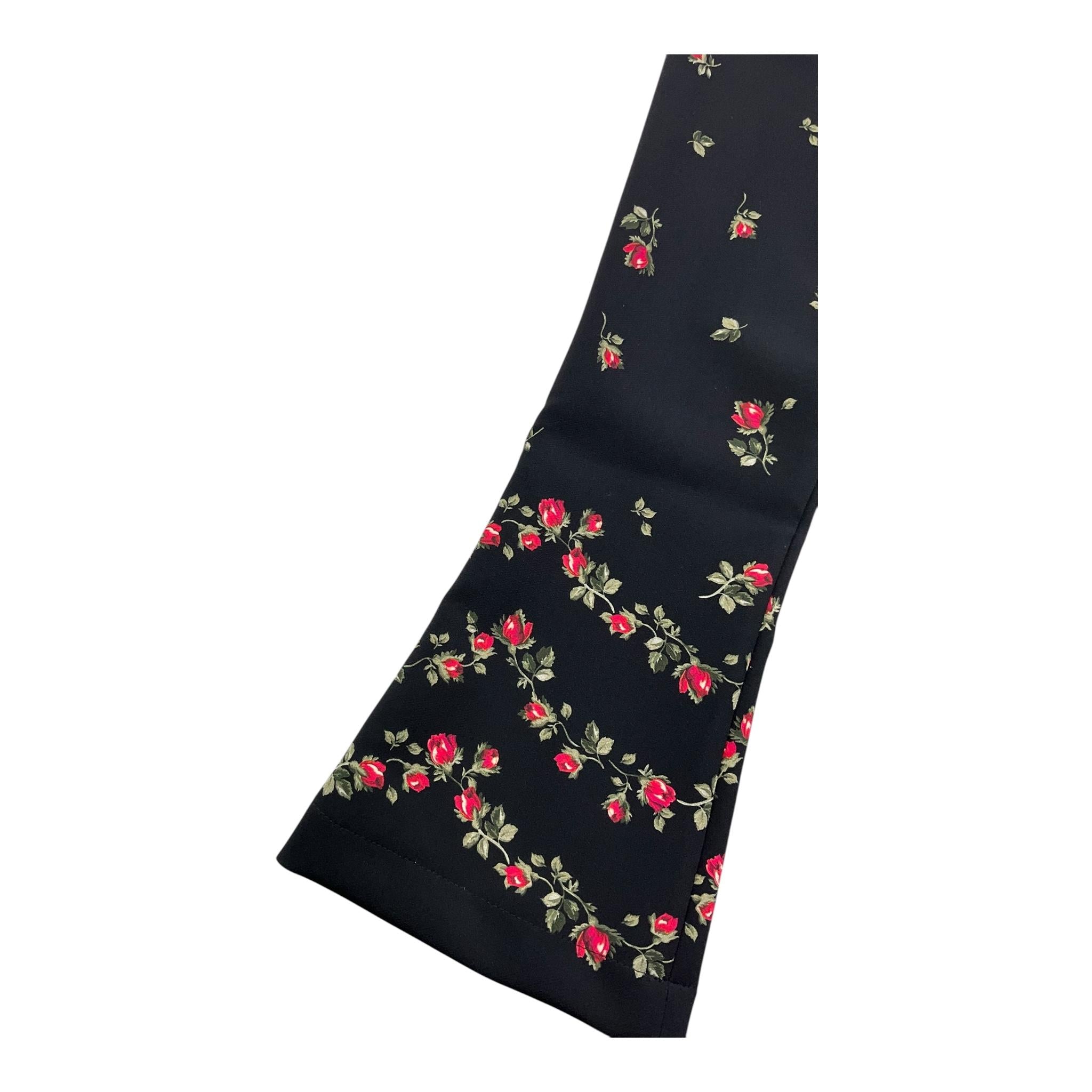 MONNALISA pantalone tinta unita stampa floreale Nero per Bambina 710405 NERO MONNALISA