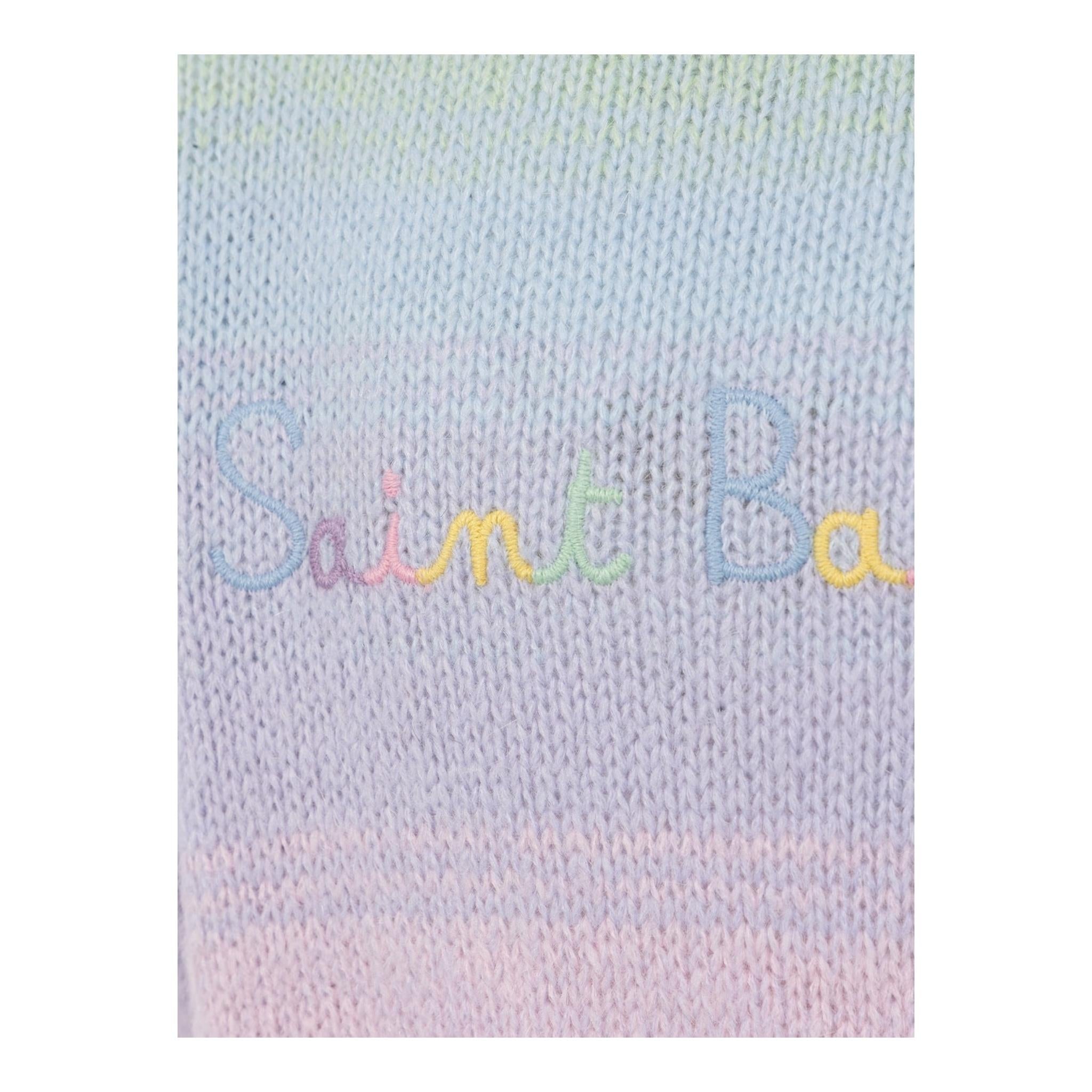 SAINT BARTH maglia girocollo tinta unita con stampa Multicolor per Neonata DANY009 MULTICOLOR SAINT BARTH