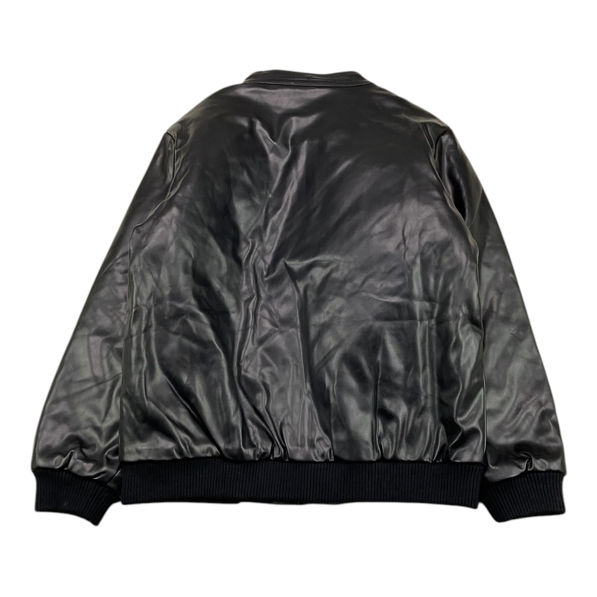 NEVER TOO giubbino in ecopelle tinta unita con zip Nero per Bambino NT1771R NERO NEVER TOO
