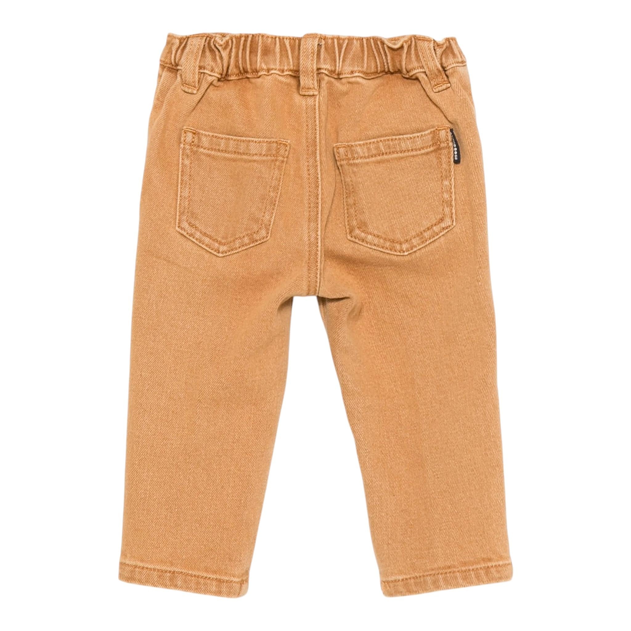 MOSCHINO pantalone tinta unita con elastico in vita Cammello per Bambino MUP051 CAMMELLO MOSCHINO