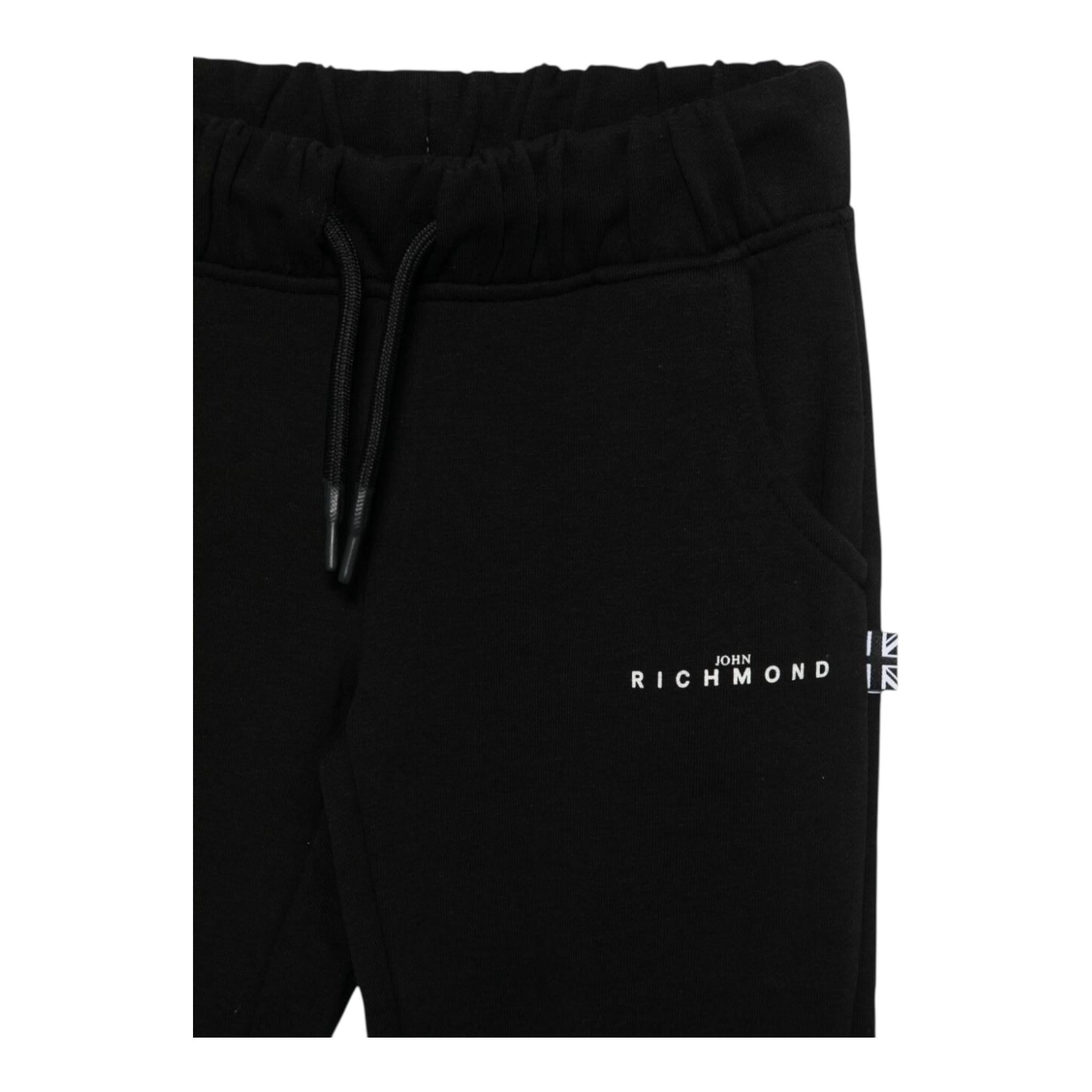 JOHN RICHMOND completo 2pz felpa- pantalone bicolore Nero per Bambina RGA24124CFXX NERO JOHN RICHMOND