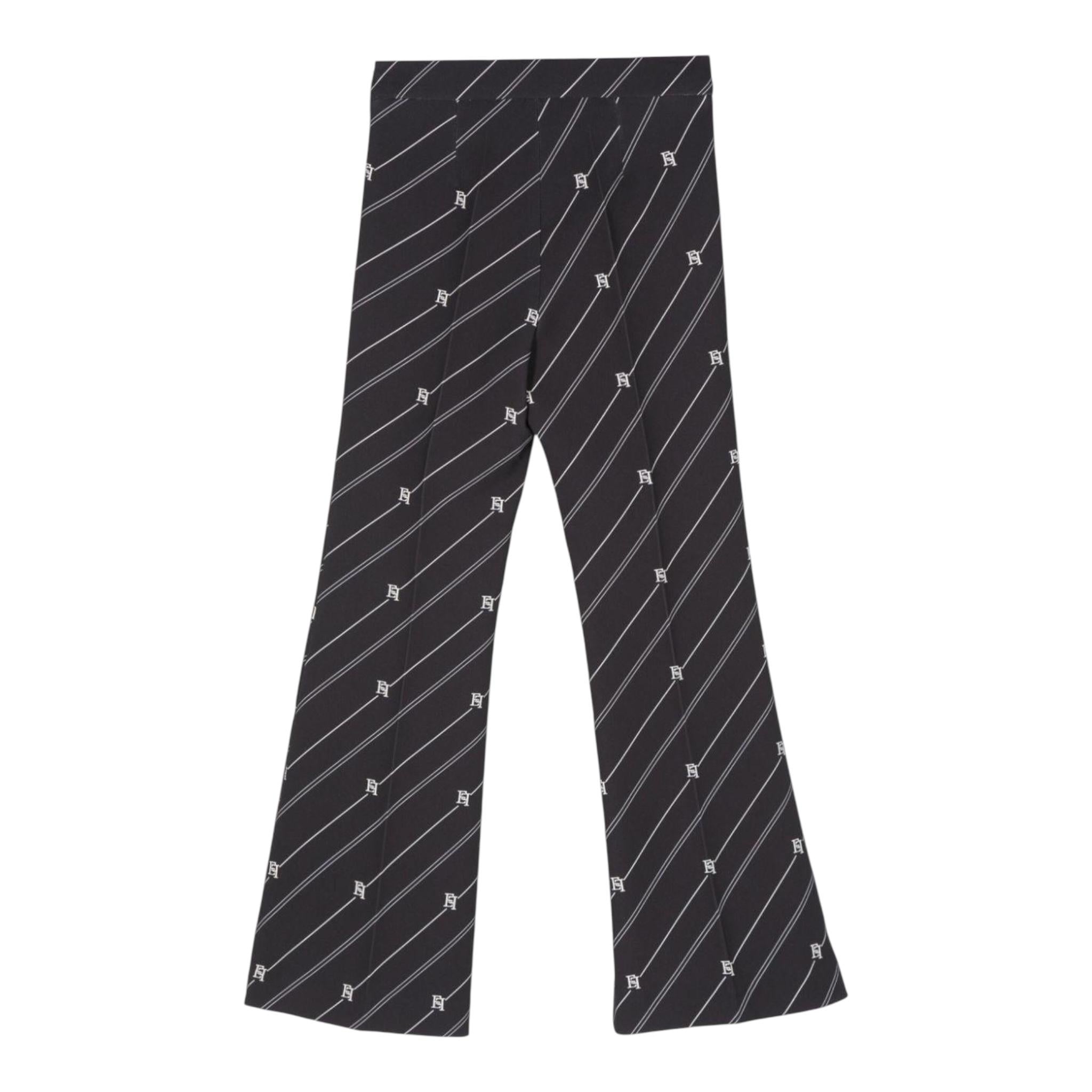 ELISABETTA FRANCHI pantalone tinta unita logato modello a zampa Nero per Bambina EFPA270 NERO ELISABETTA FRANCHI