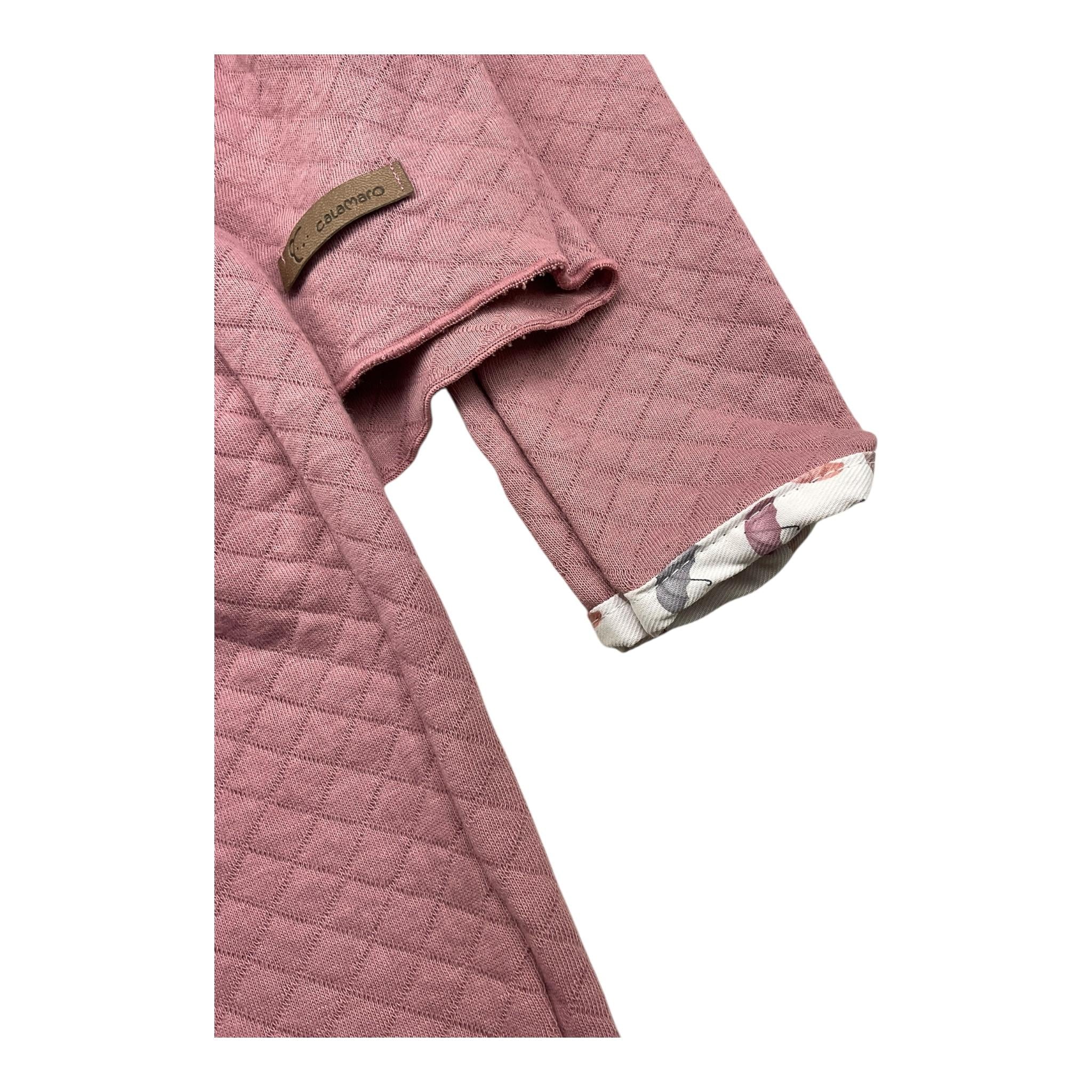 CALAMARO completo 2pz felpa-pantalone tinta unita con cappuccio Rosa per Neonata 11034 ROSA CALAMARO