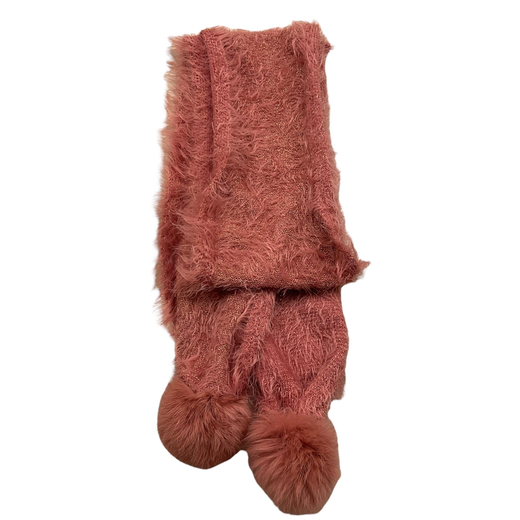 TWINSET sciarpa tinta unita con pon pon Rosa per Bambina FA7FAN ROSA TWINSET