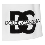 DOLCE & GABBANA gonna tinta unita con logo Bianco per Bambina L5JIA2 BIANCO DOLCE & GABBANA