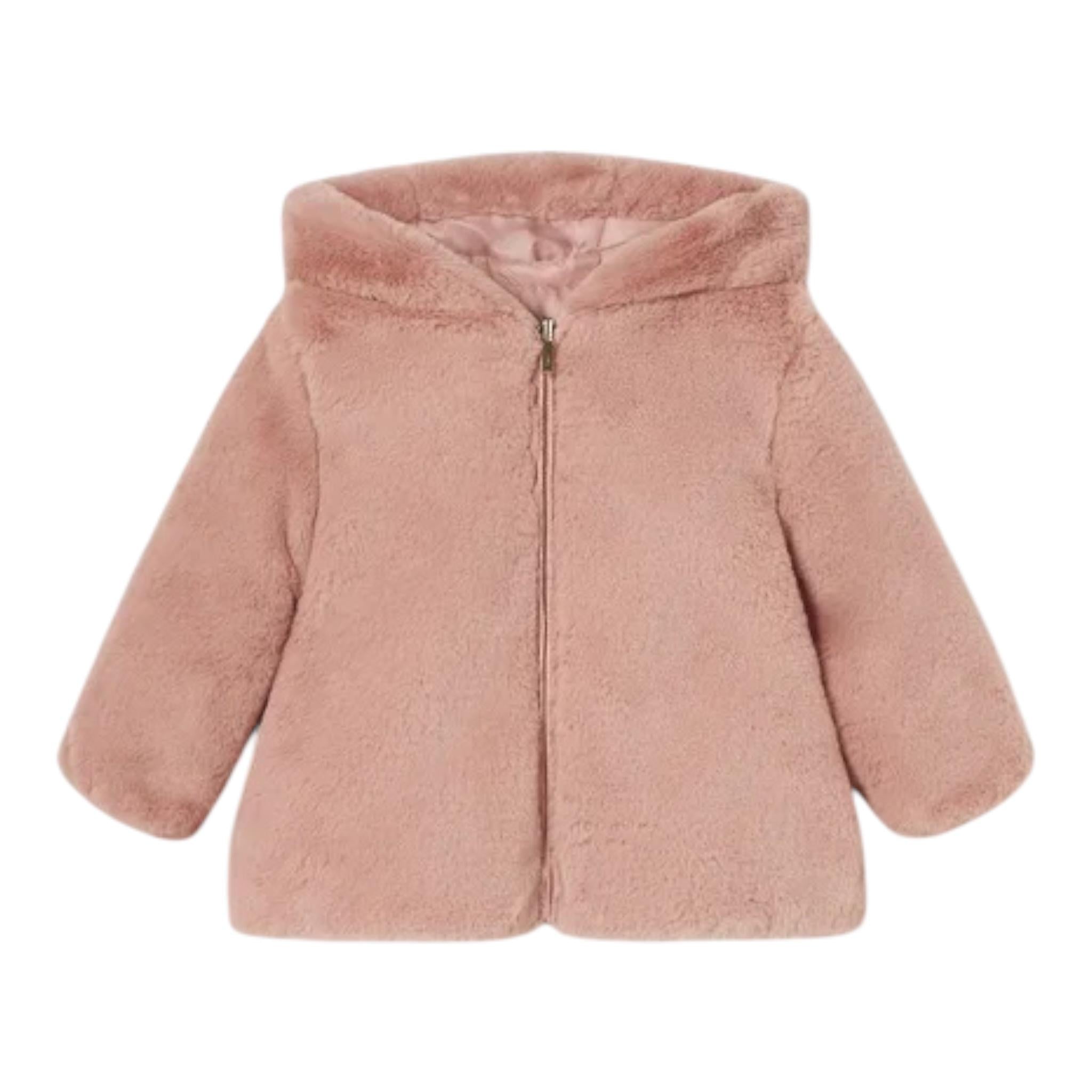 MAYORAL giubbino reversibile tinta unita con zip e cappuccio Rosa per Neonata 2480X ROSA MAYORAL