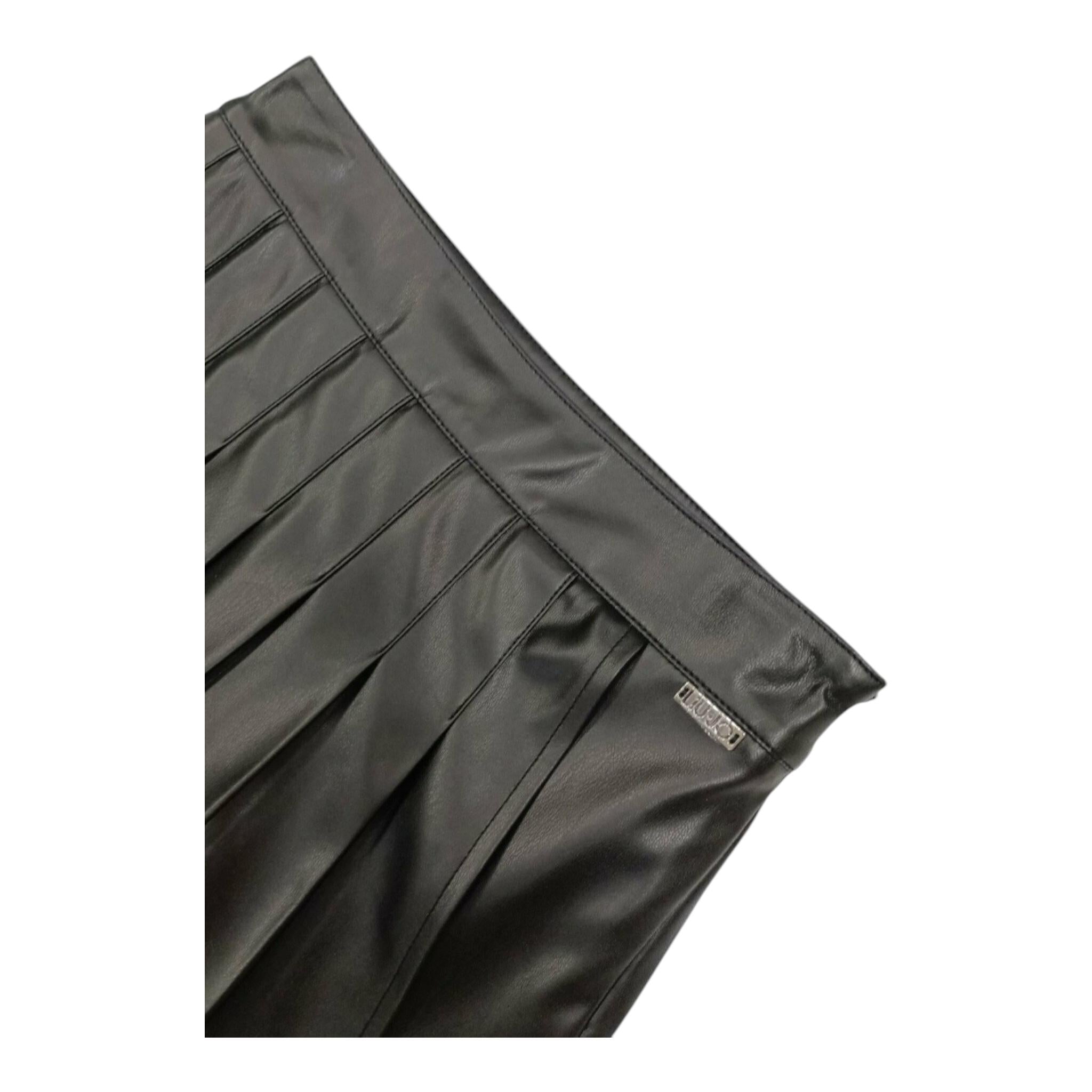 LIU JO short in ecopelle tinta unita Nero per Bambina GF4057 NERO LIU JO