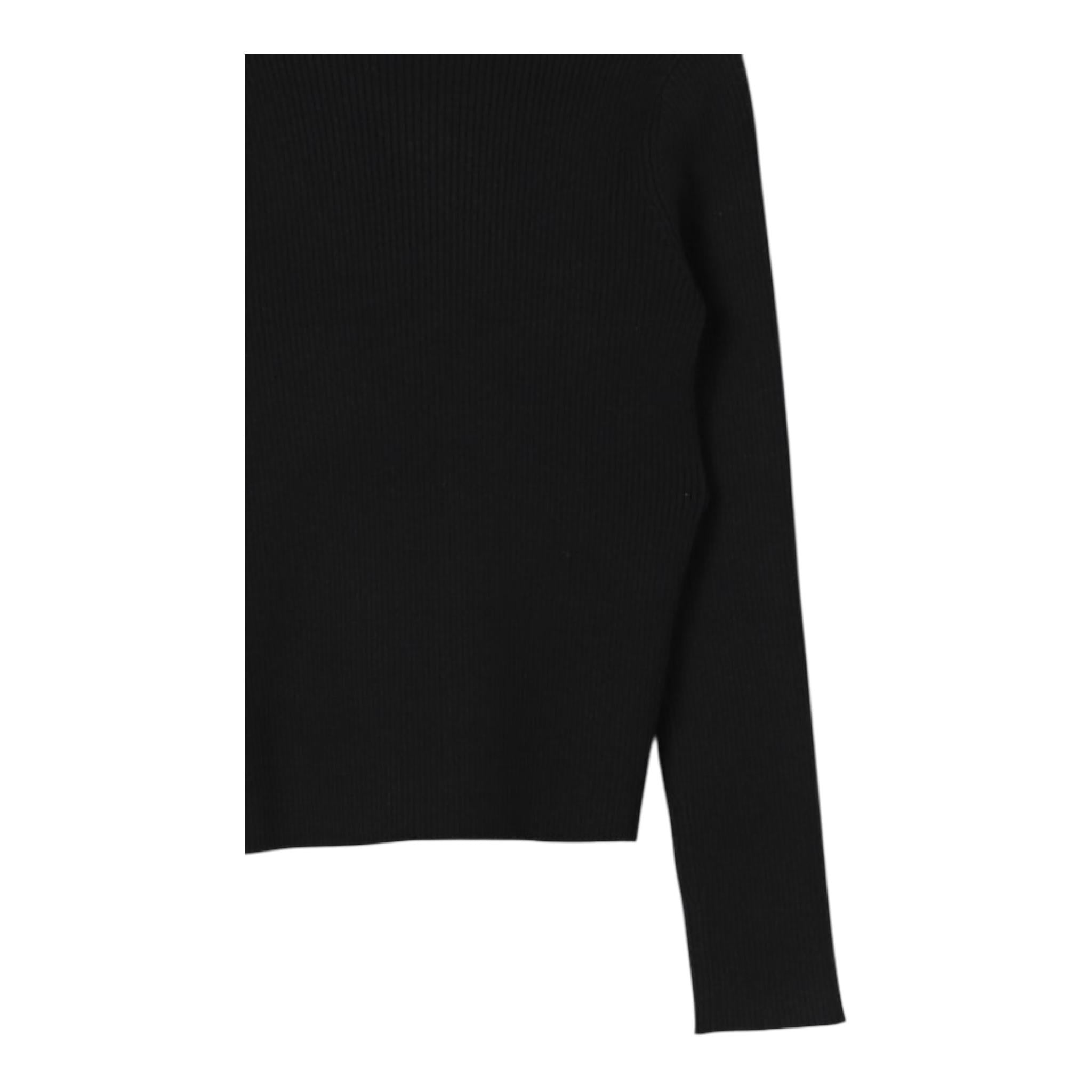 TWINSET maglia mezzo collo tinta unita a costine Nero per Bambina 242GJ3190 NERO TWINSET