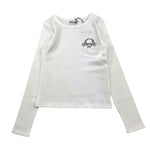 MOSCHINO shirt tinta unita girocollo con stampa Bianco per Bambina HDO011 BIANCO MOSCHINO