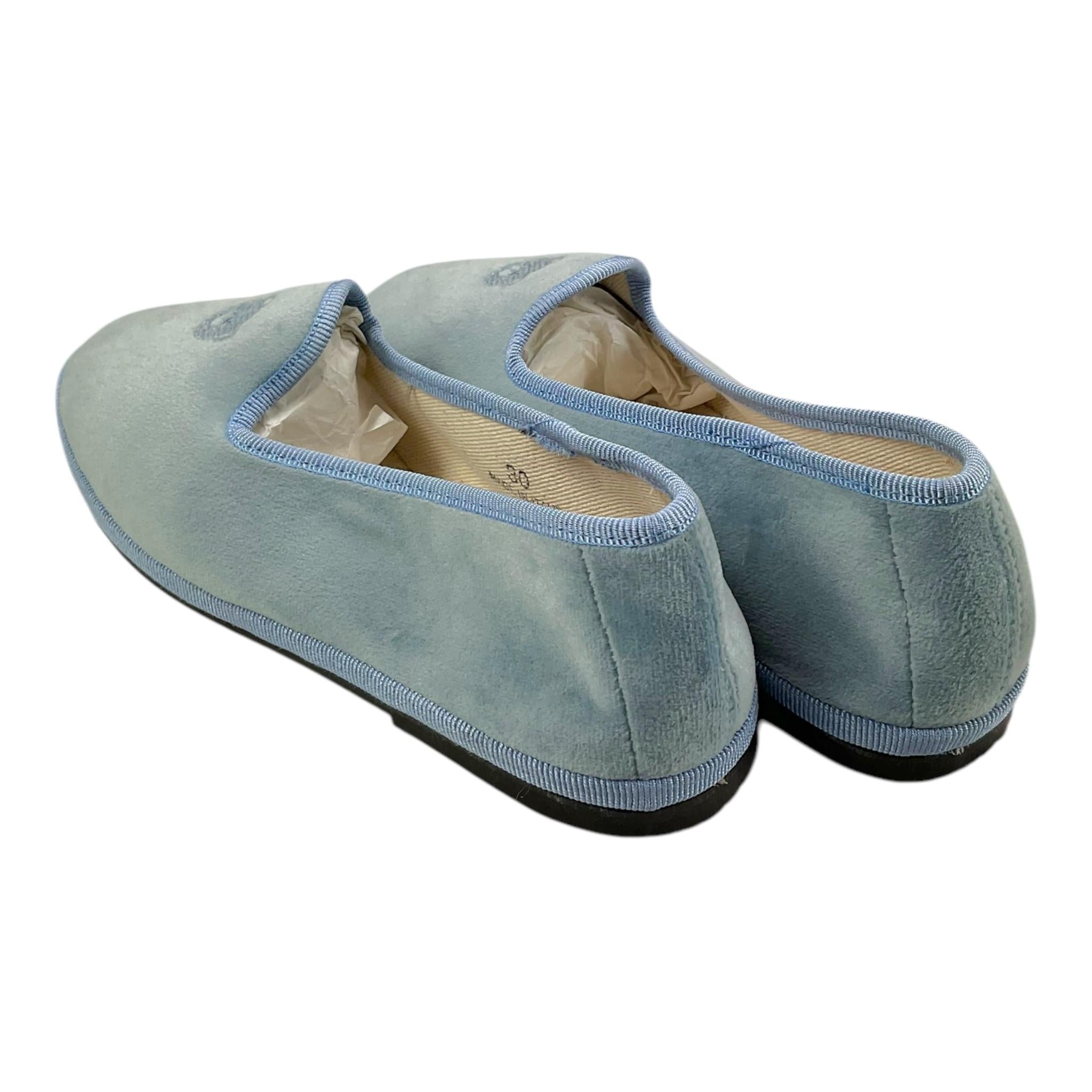 Little Bear Mocassino In Velluto Tinta Unita Azzurro Per Bambina MOS AZZURRO LITTLE BEAR