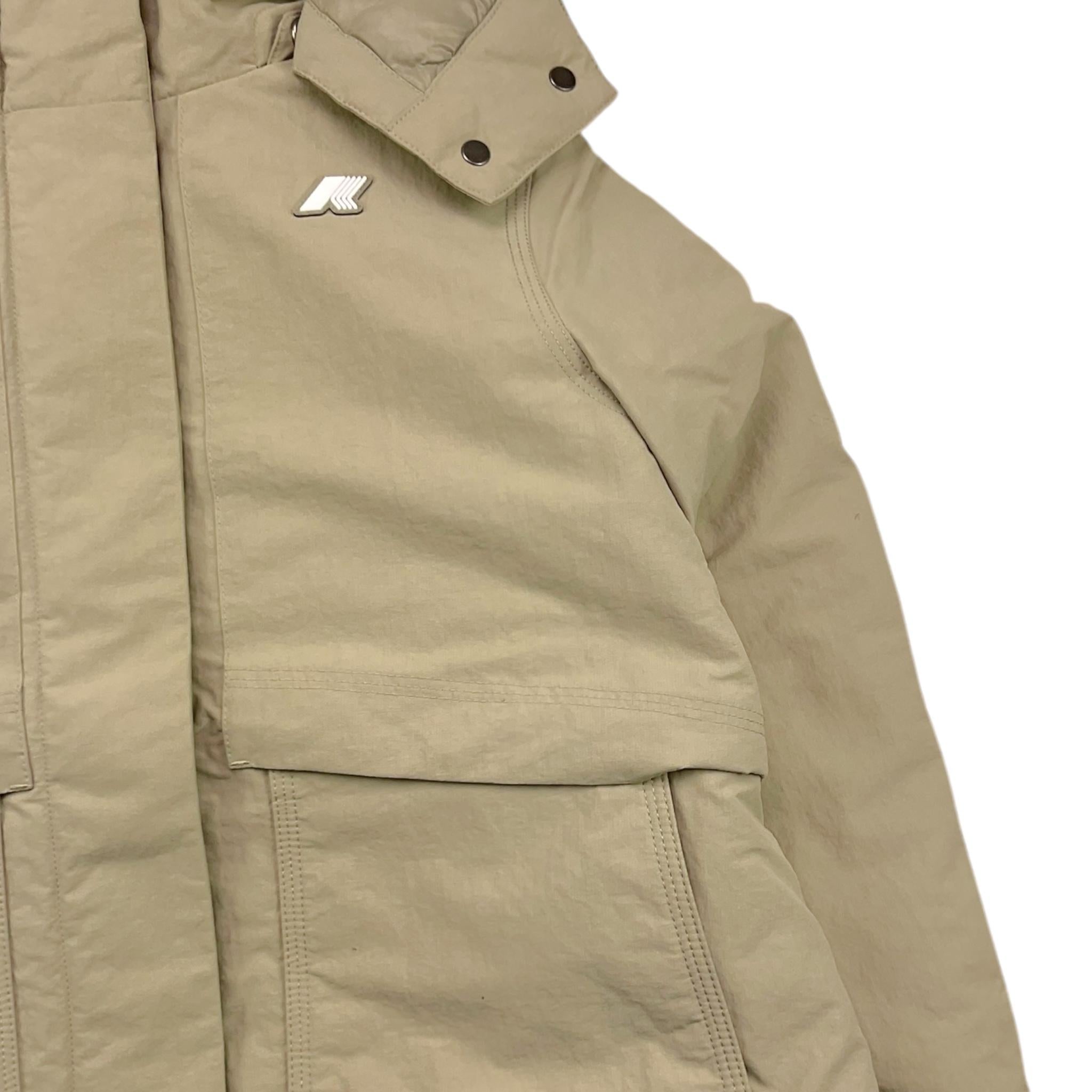 K-WAY giubbino tinta unita con zip e cappuccio Verde per Bambina K3135NW VERDE K-WAY