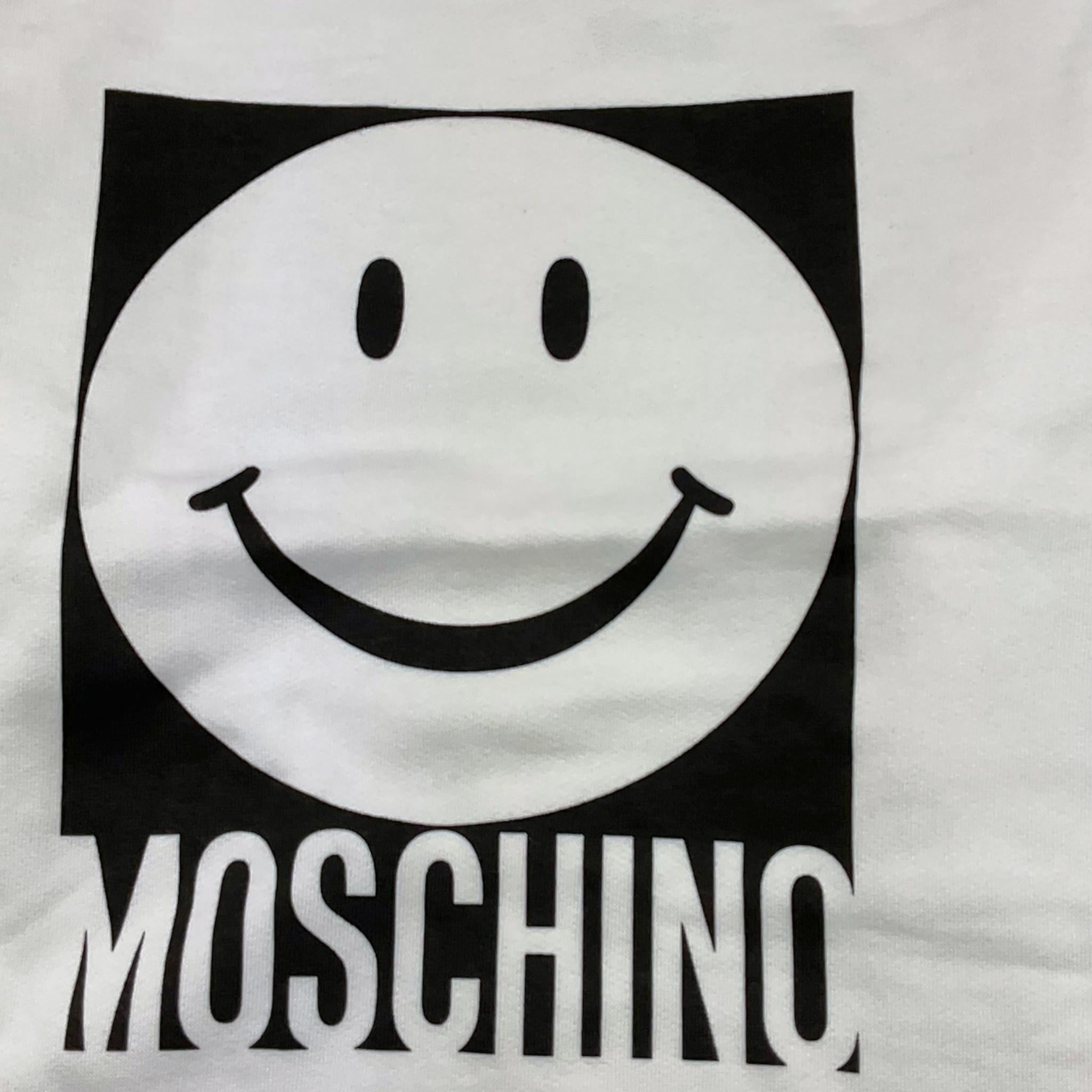 MOSCHINO abito modello felpa tinta unita con stampa Bianco per Bambina HBV0DP BIANCO MOSCHINO
