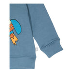 STELLA McCARTNEY felpa girocollo tinta unita con stampa in contrasto Azzurro per Neonato TV4520X AZZURRO STELLA McCARTNEY