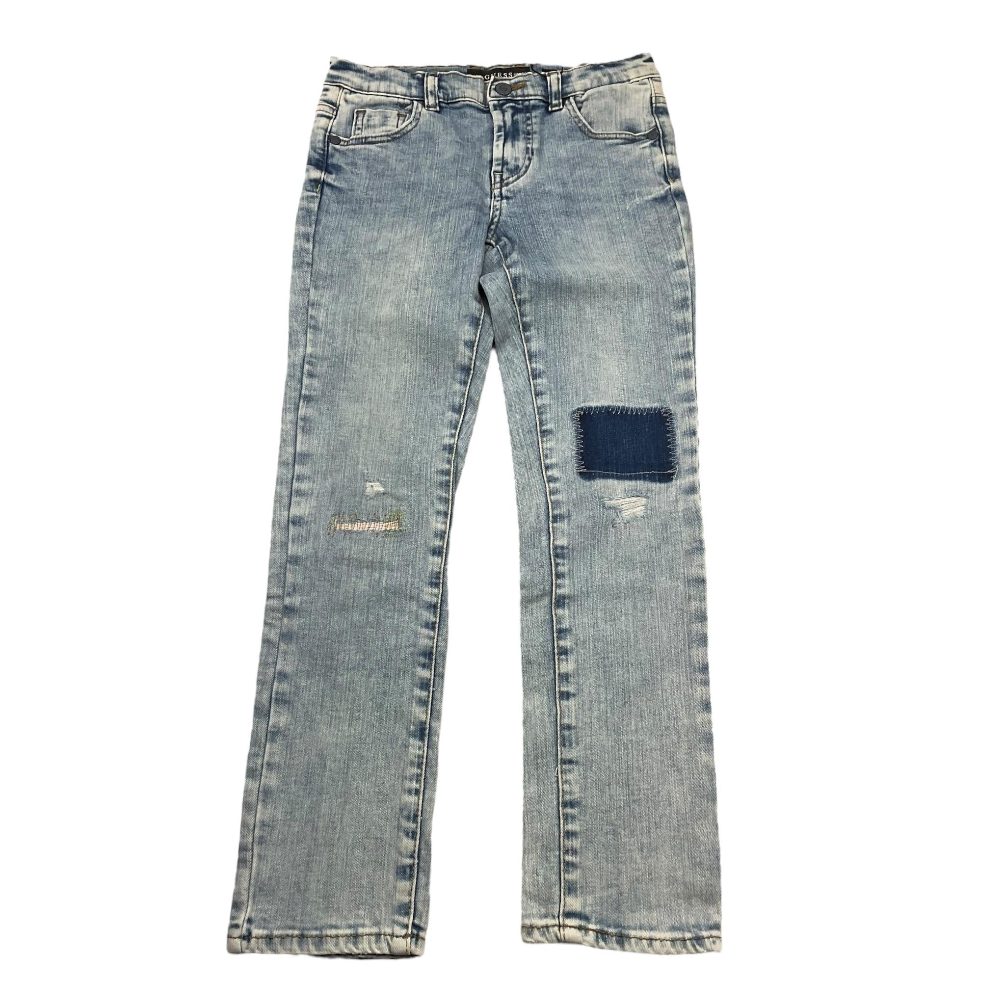 GUESS jeans tinta unita con toppe Azzurro per Bambino N3RA03D46T0 AZZURRO GUESS