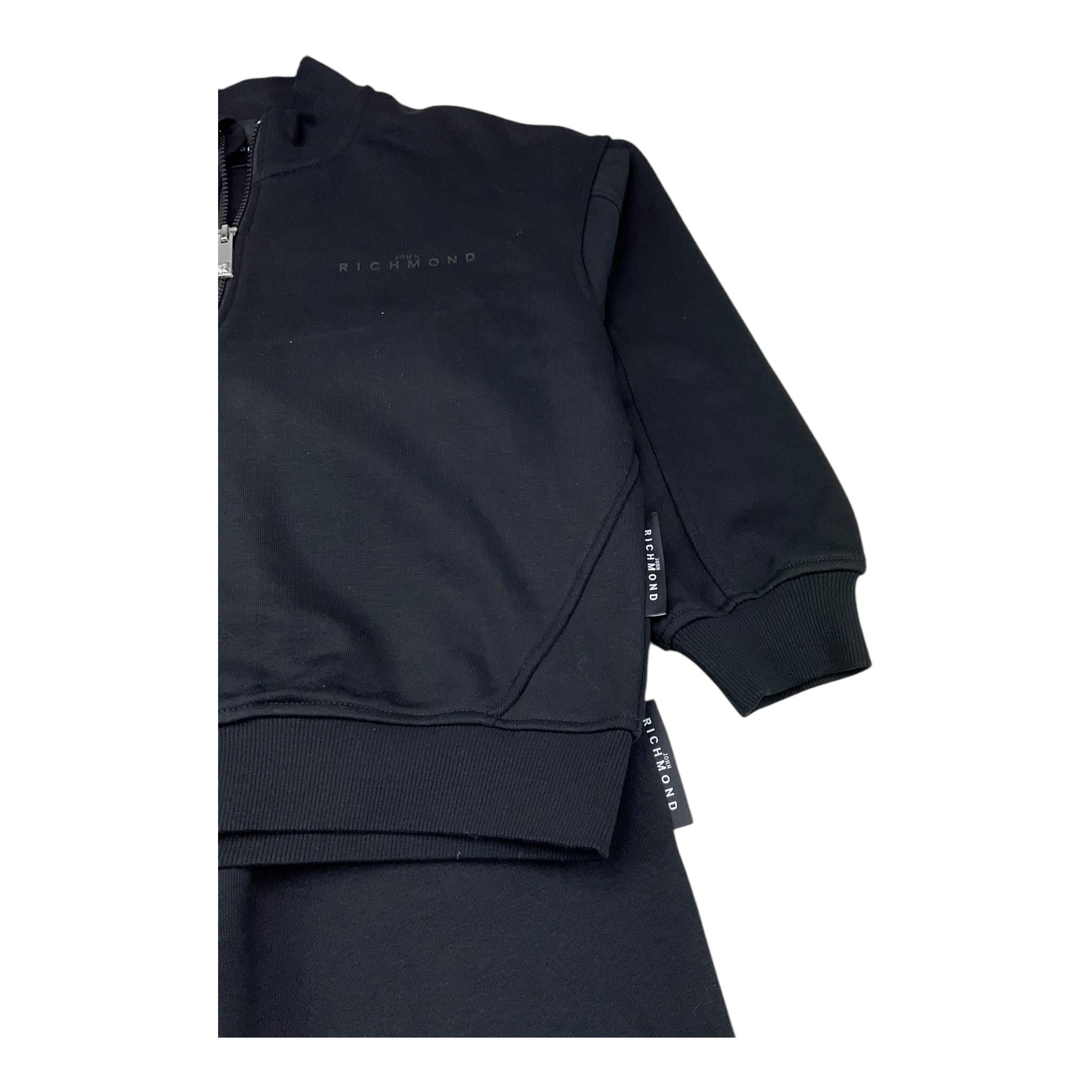 JOHN RICHMOND completo 2 pezzi felpa-pantalone tinta unita Nero per Bambina RGA25005CF NERO JOHN RICHMOND