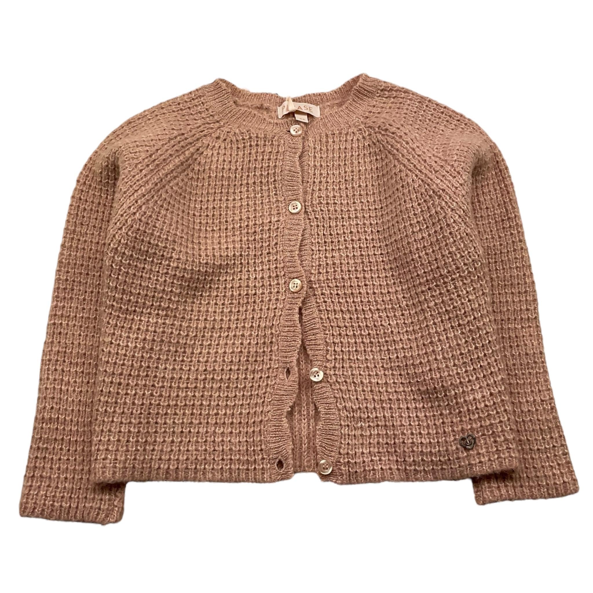 PLEASE cardigan tinta unita con bottoni Rosa per Bambina NB76230G65 ROSA PLEASE