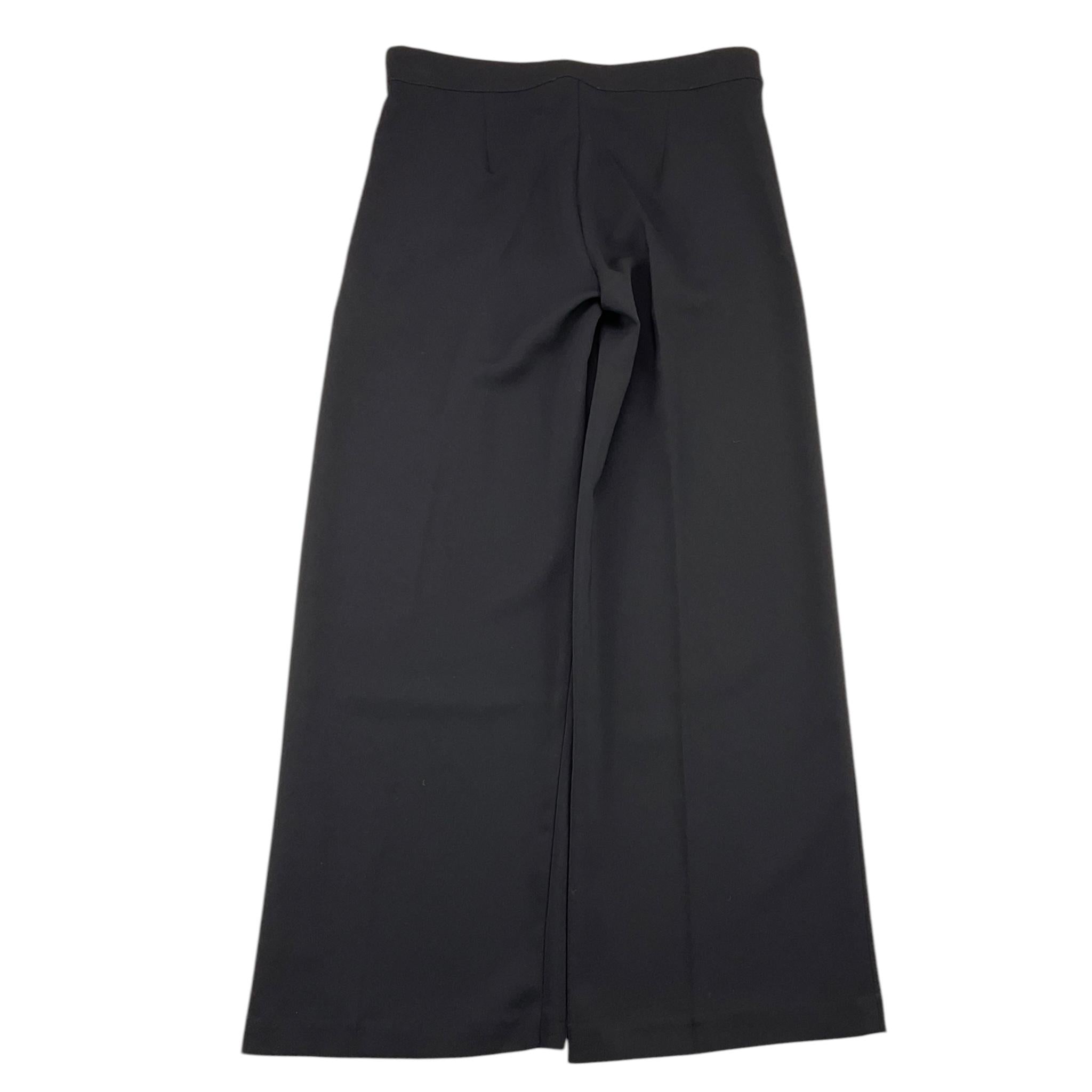 MOSCHINO pantalone tinta unita modello palazzo con bottoni in contrasto Nero per Bambina HDP05Y NERO MOSCHINO