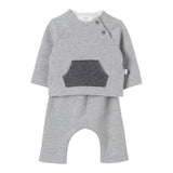 TEDDY E MINOU completo 2 pezzi felpa-pantalone tinta unita Grigio per Neonato I24CP056M0131 GRIGIO TEDDY E MINOU