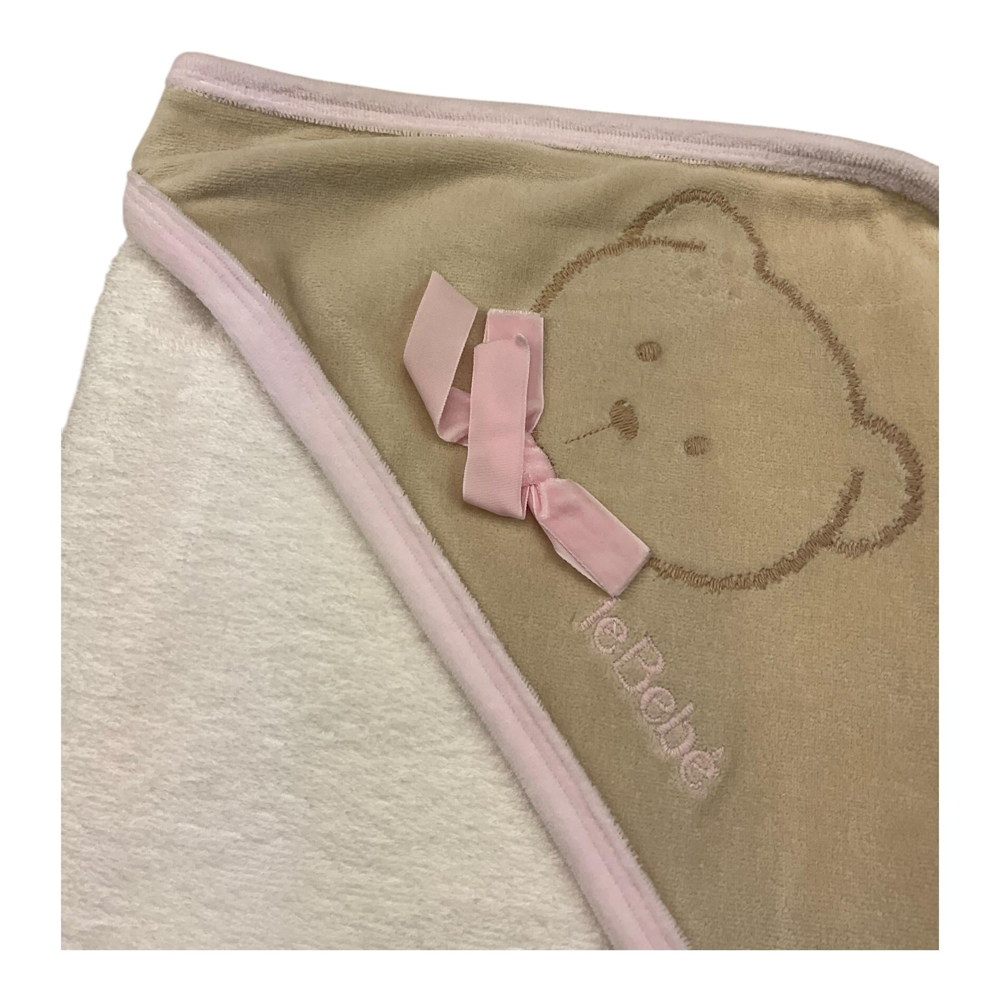 LE BEBE' poncho accappatoio bicolore Bianco per Neonata LBG5960 BIANCO LE BEBE'