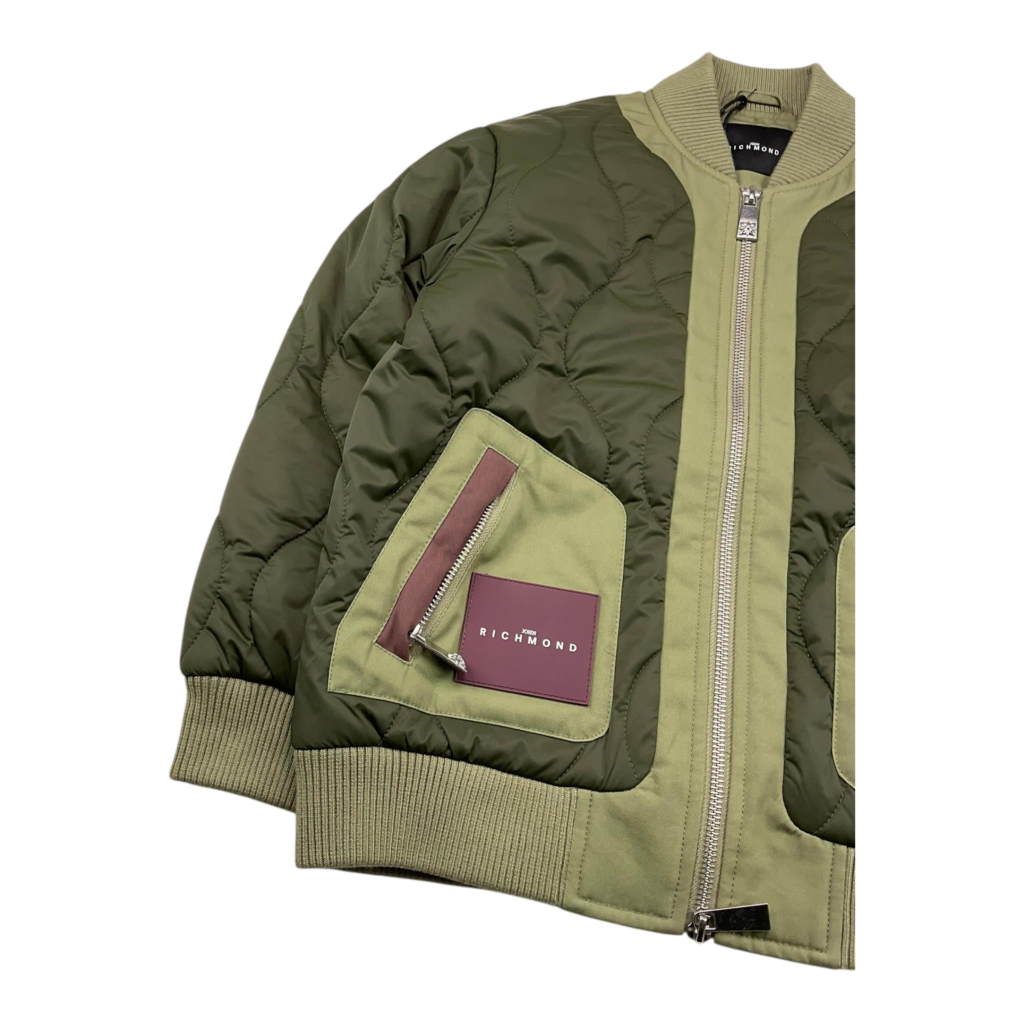 JOHN RICHMOND giubbino tinta unita con zip e tasche Verde per Bambino RBA25050PI VERDE JOHN RICHMOND