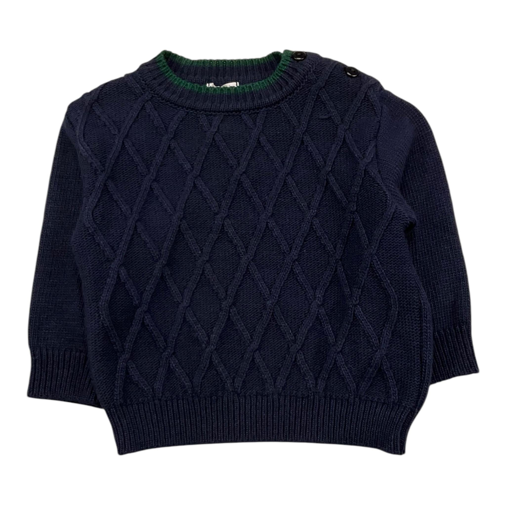 LE BEBE' maglia girocollo tinta unita con bottoni Blu per Neonato LBB5147 BLU LE BEBE'