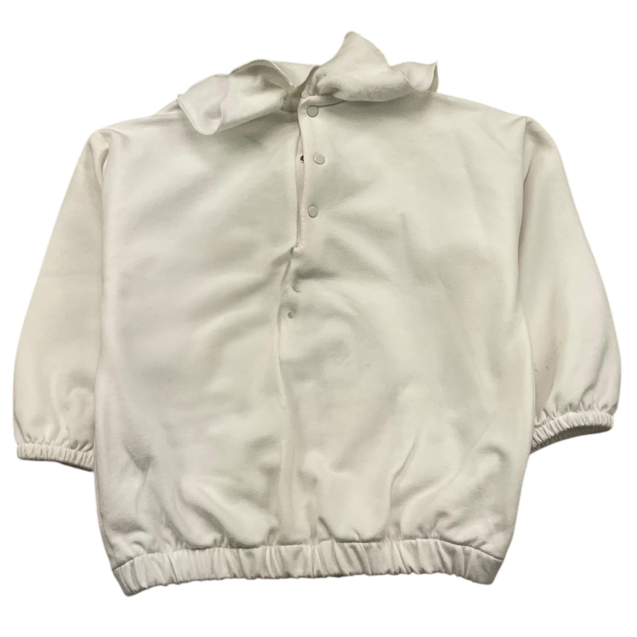 LE BEBE' felpa chiusa con colletto tinta unita con stampa in contrasto Bianco per Neonata LBG6077 BIANCO LE BEBE'