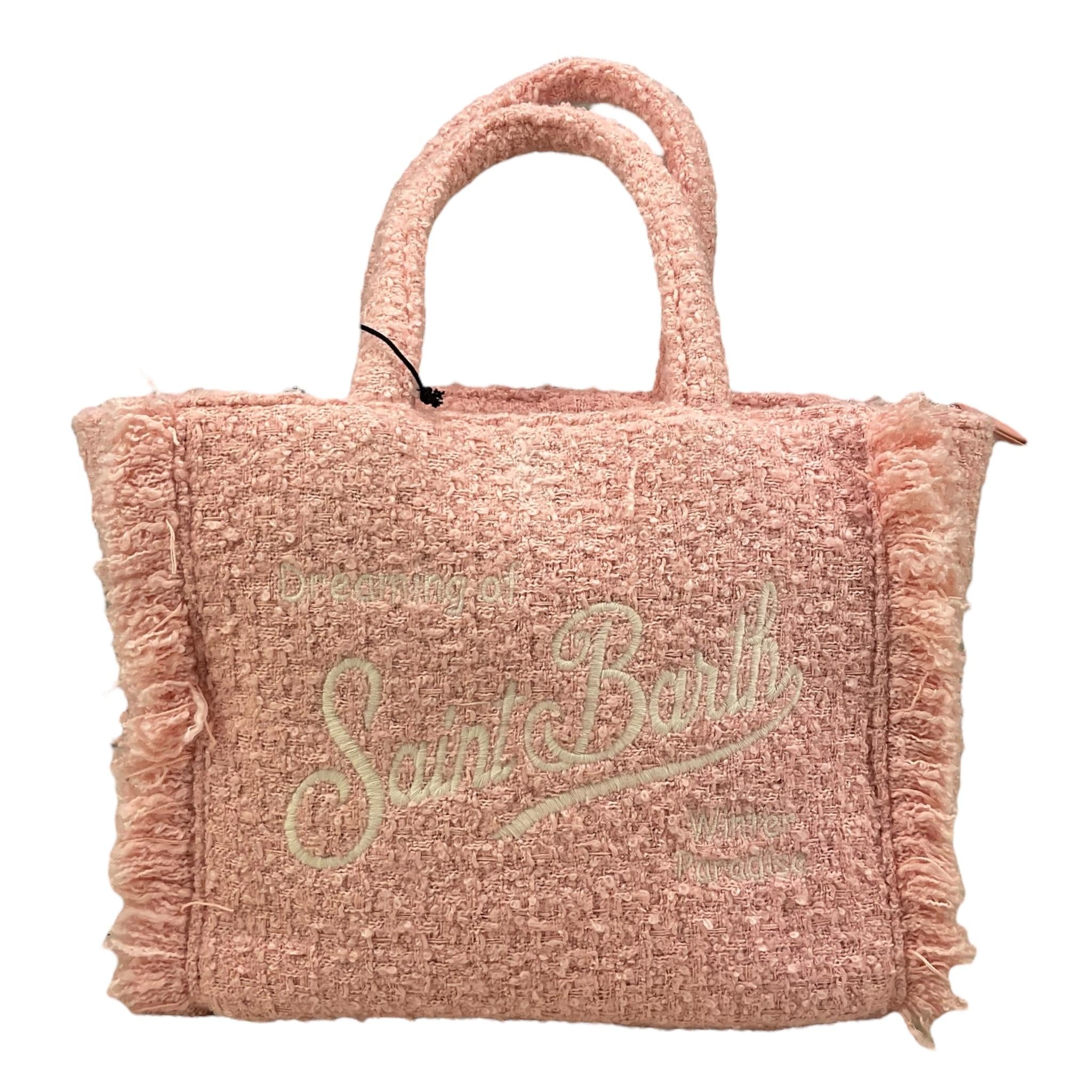 SAINT BARTH borsa tinta unita con logo Rosa per Bambina COLETTETWEED ROSA SAINT BARTH