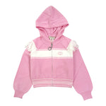 TWINSET maglia tinta unita con stampa zip e cappuccio Rosa per Bambina 242GJ3161X ROSA TWINSET