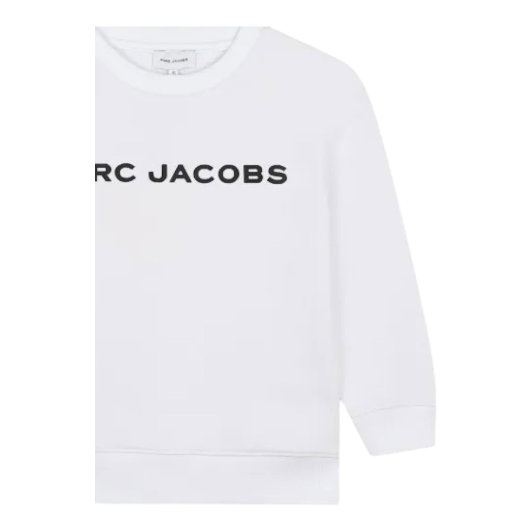 MARC JACOBS felpa girocollo tinta unita con stampa Bianco per Neonato W60319N BIANCO MARC JACOBS