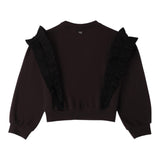 SARABANDA felpa chiusa girocollo tinta unita Nero per Bambina 0A756 NERO SARABANDA