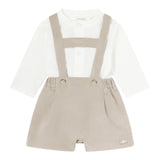 MAYORAL completo 2 pezzi camicia-salopette Bianco/beige per Neonato 2248 BIANCO/BEIGE MAYORAL