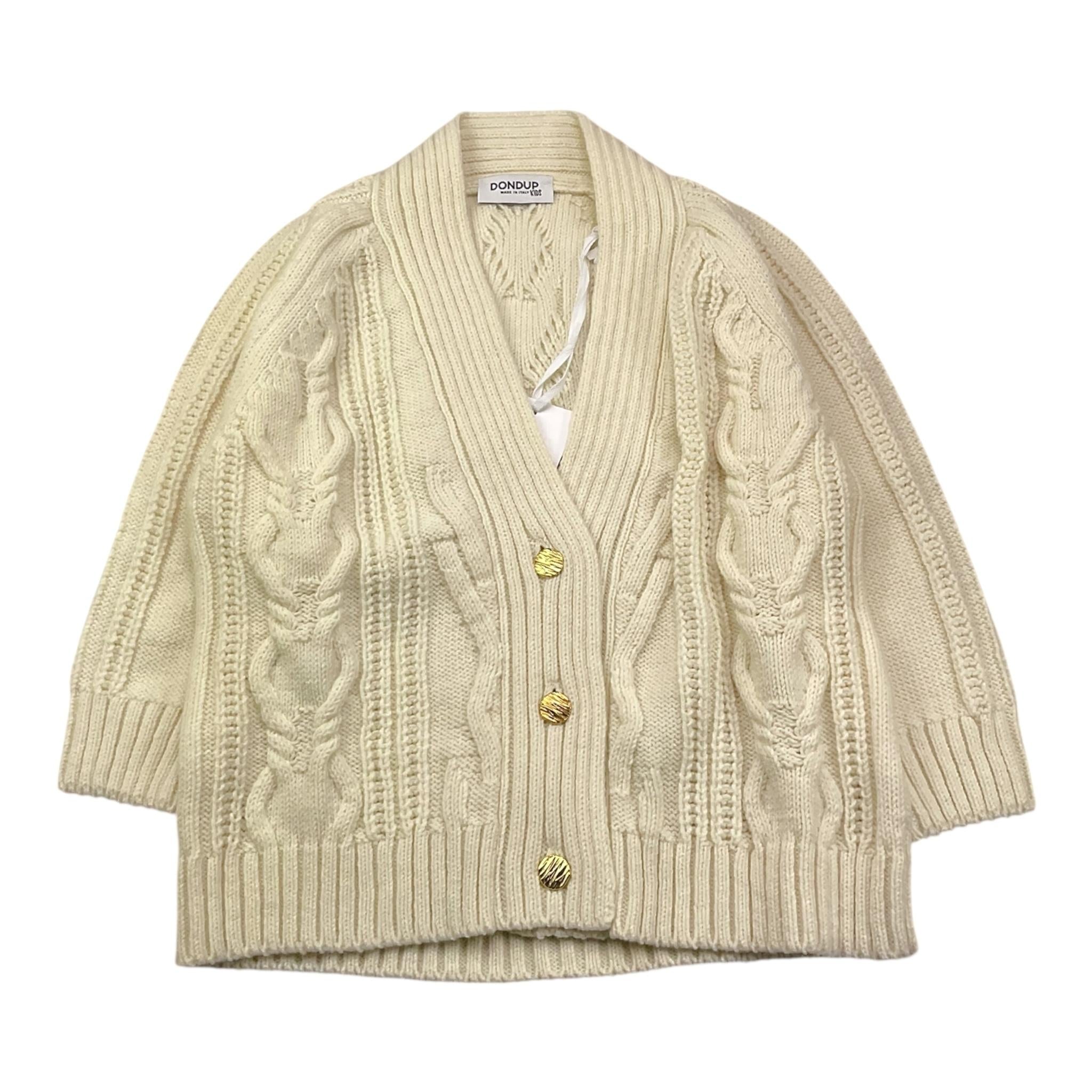 DONDUP cardigan tinta unita con bottoni Panna per Bambina DFMA017 PANNA DONDUP