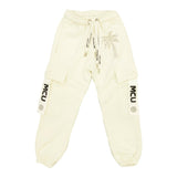 MCU pantalone tuta tinta unita con stampa Bianco per Bambina MCUK6003 BIANCO MCU