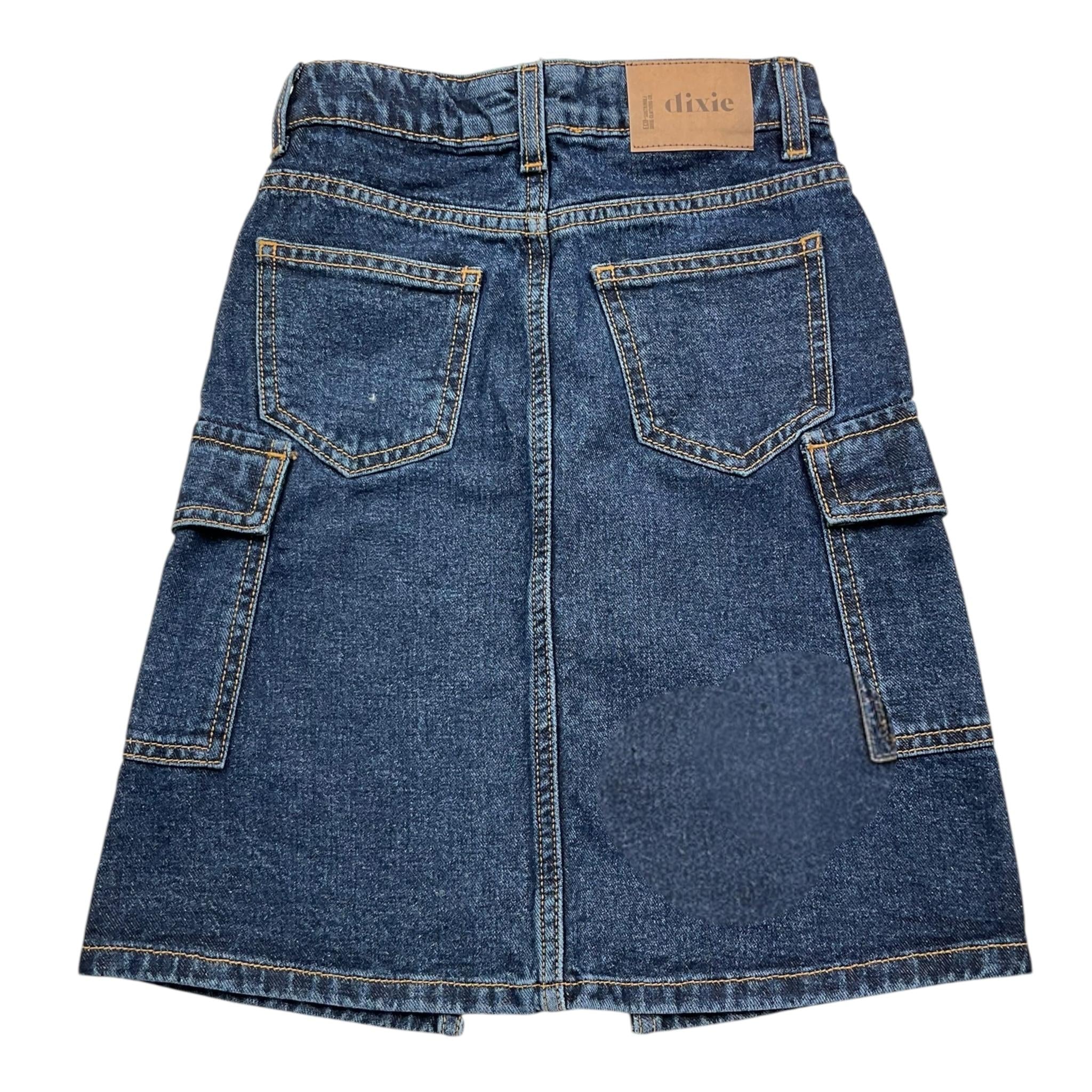 DIXIE gonna in denim tinta unita con girovita regolabile Blu per Bambina GB37010G67 BLU DIXIE