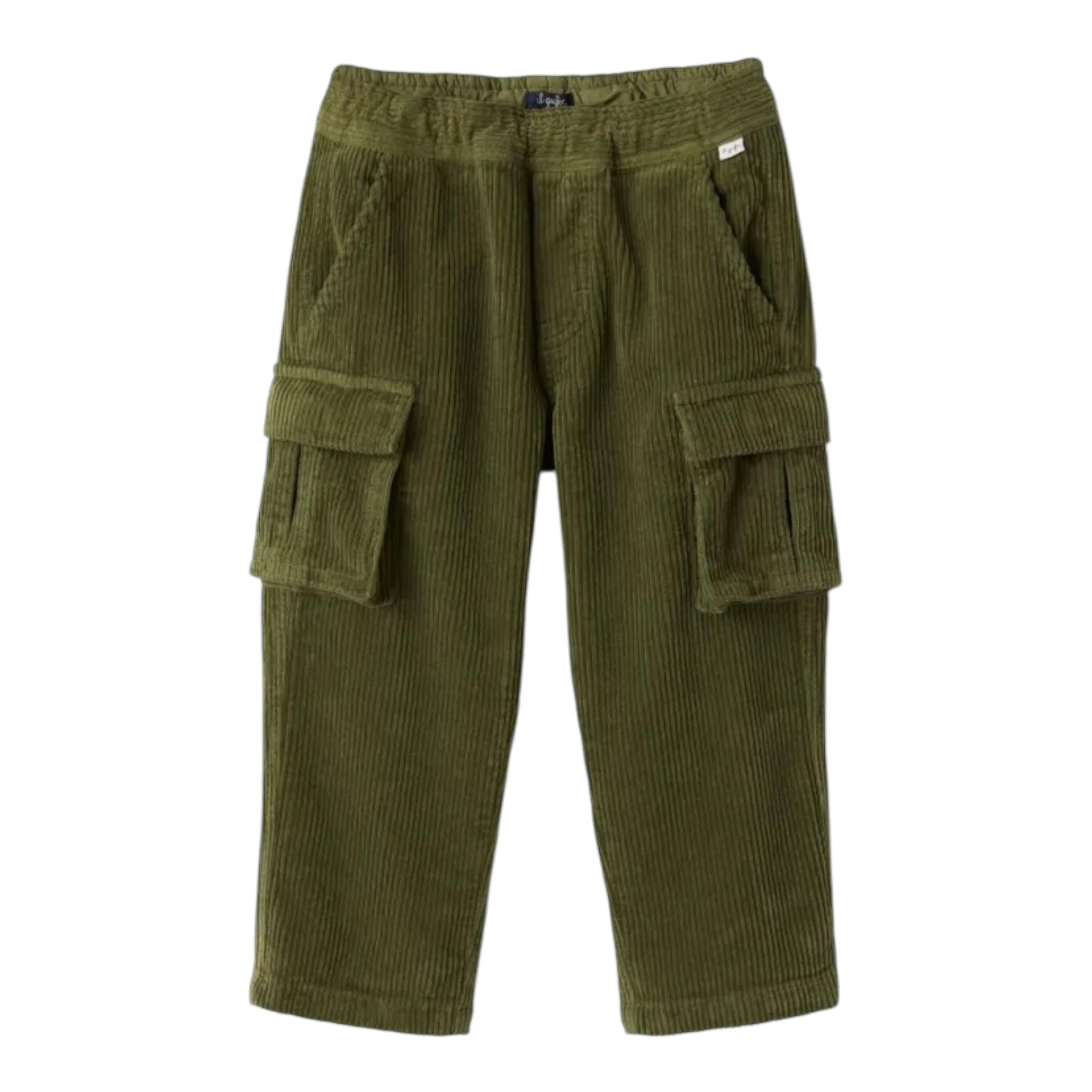 IL GUFO pantalone tinta unita con elastico in vita Verde per Bambino A24PL323V6012 VERDE IL GUFO