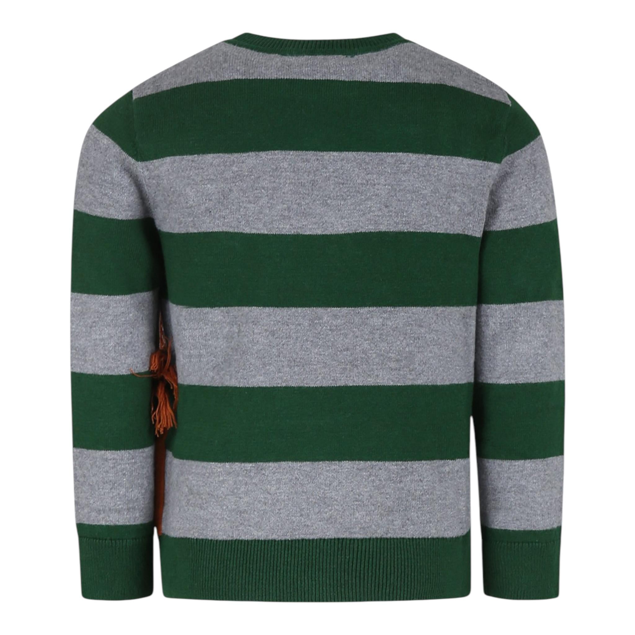 STELLA McCARTNEY maglia girocollo fantasia a righe Grigio/verde per Bambino TV9P40 GRIGIO/VERDE STELLA McCARTNEY