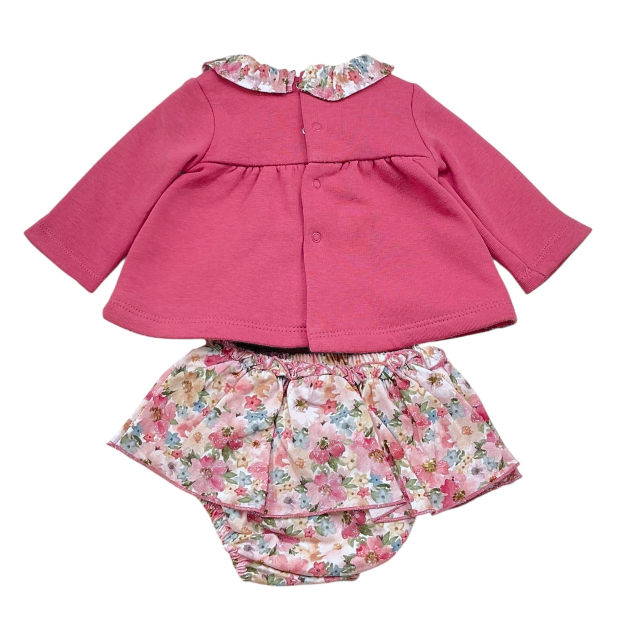 MAYORAL completo 2pz felpa-coulotte con stampa Rosa per Neonata 2246 ROSA MAYORAL